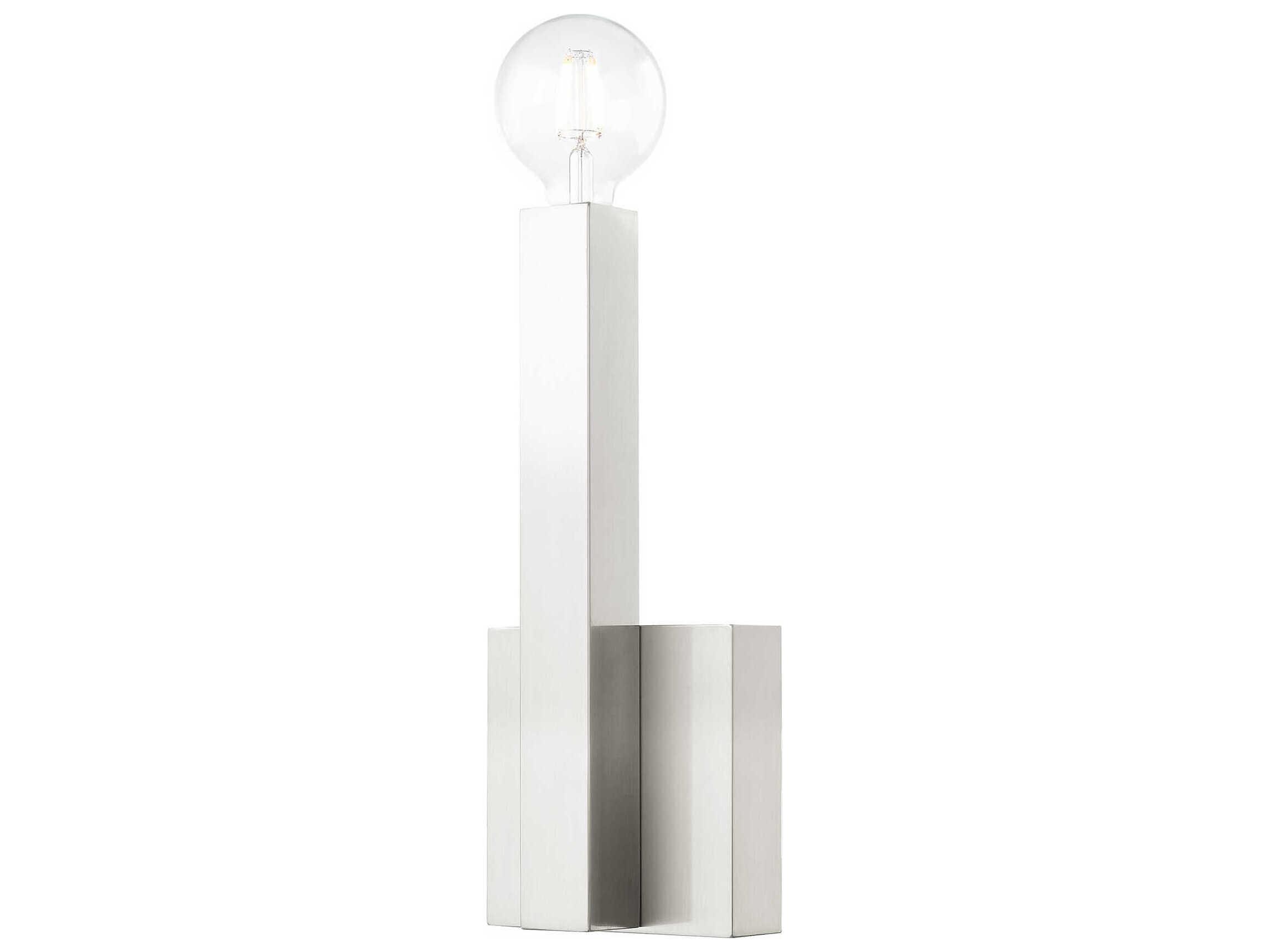 Livex Lighting Solna 1-Light Brushed Nickel Wall Sconce