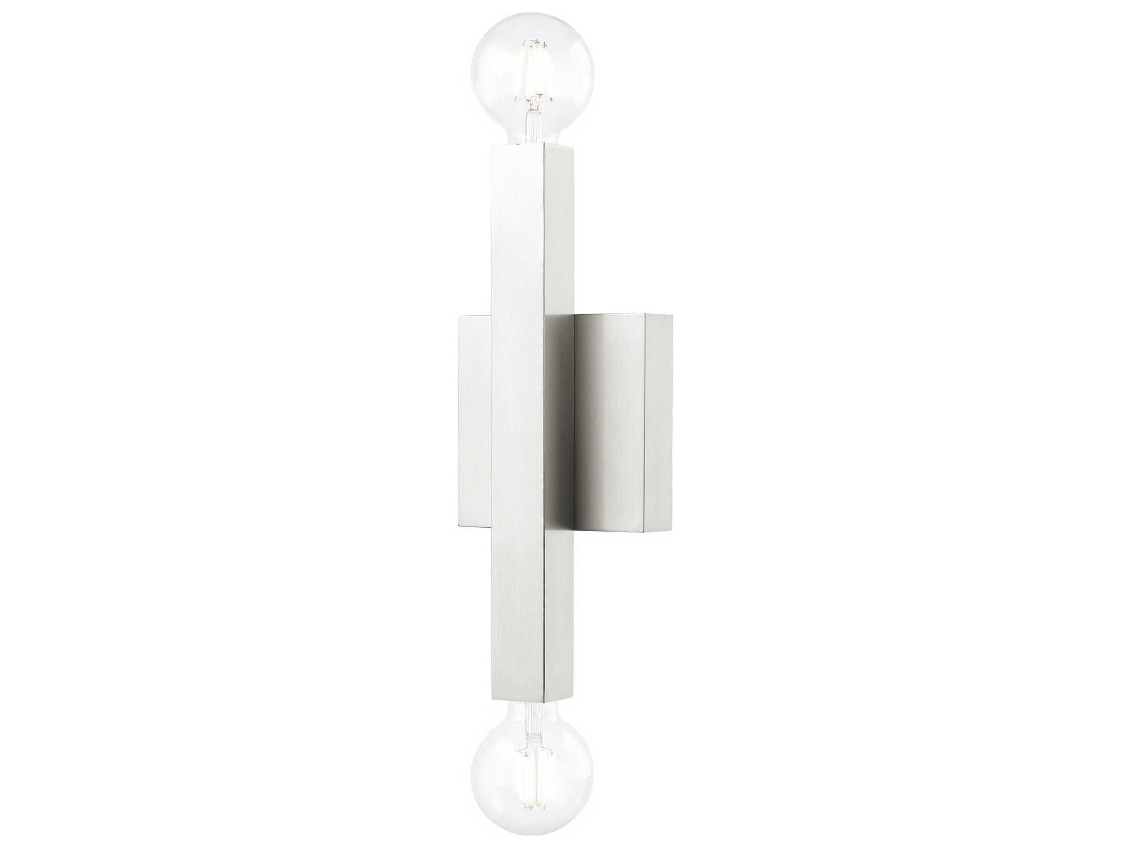 Livex Lighting Solna 2-Light Brushed Nickel Wall Sconce