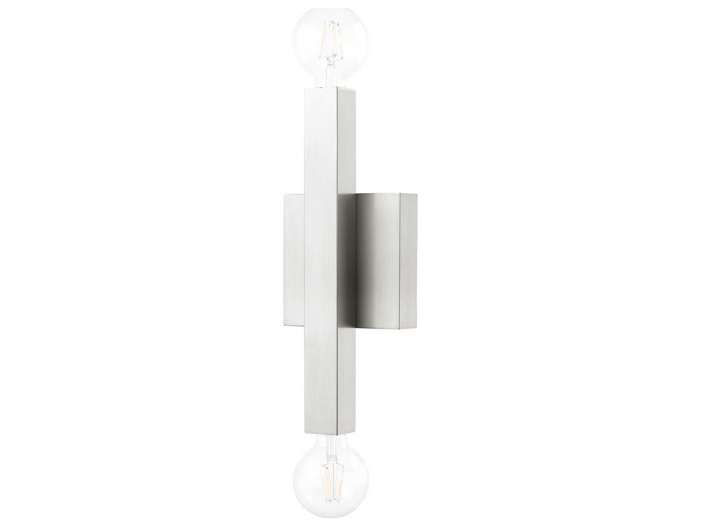 Livex Lighting Solna 2-Light Brushed Nickel Wall Sconce