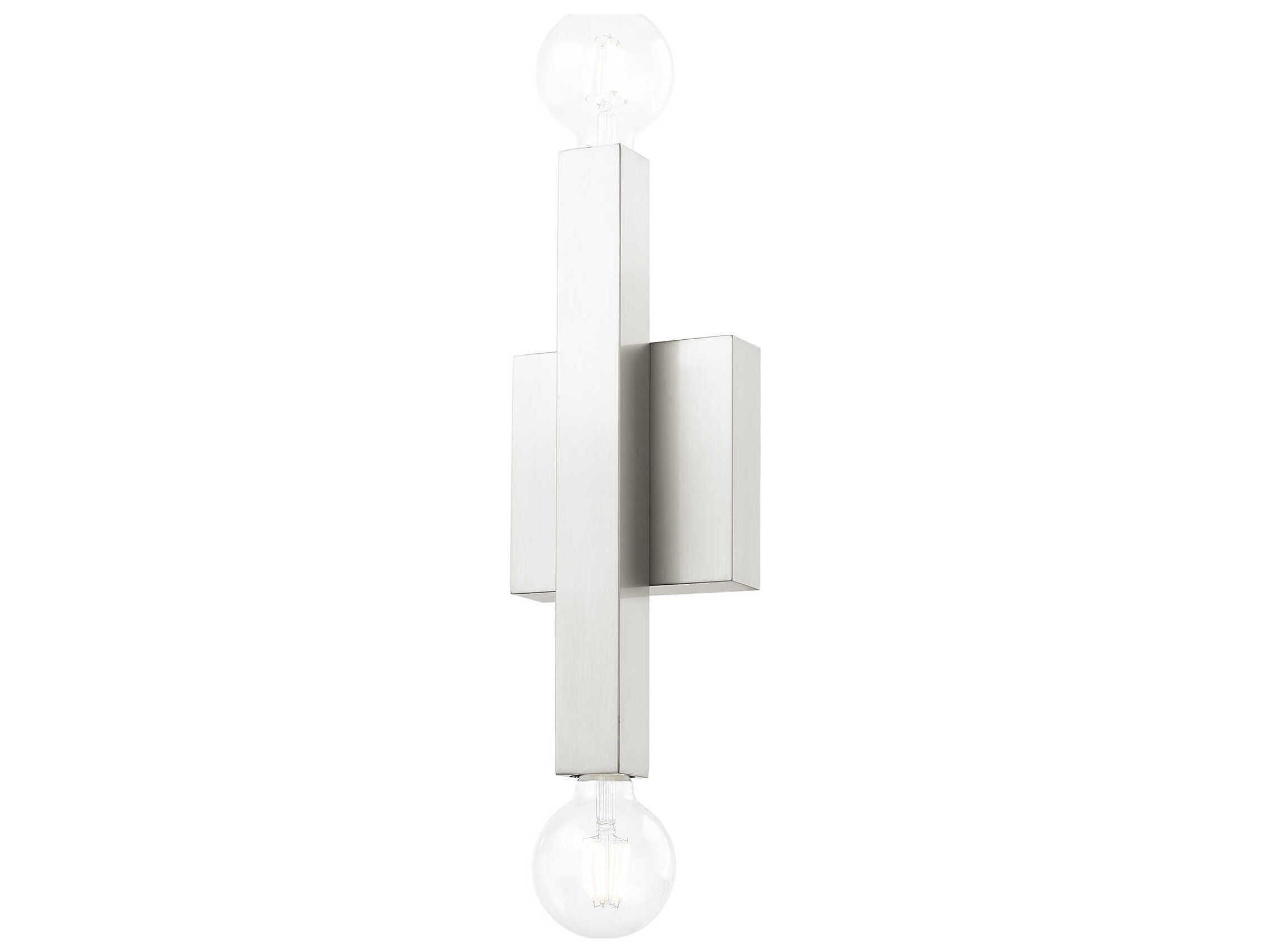 Livex Lighting Solna 2-Light Brushed Nickel Wall Sconce