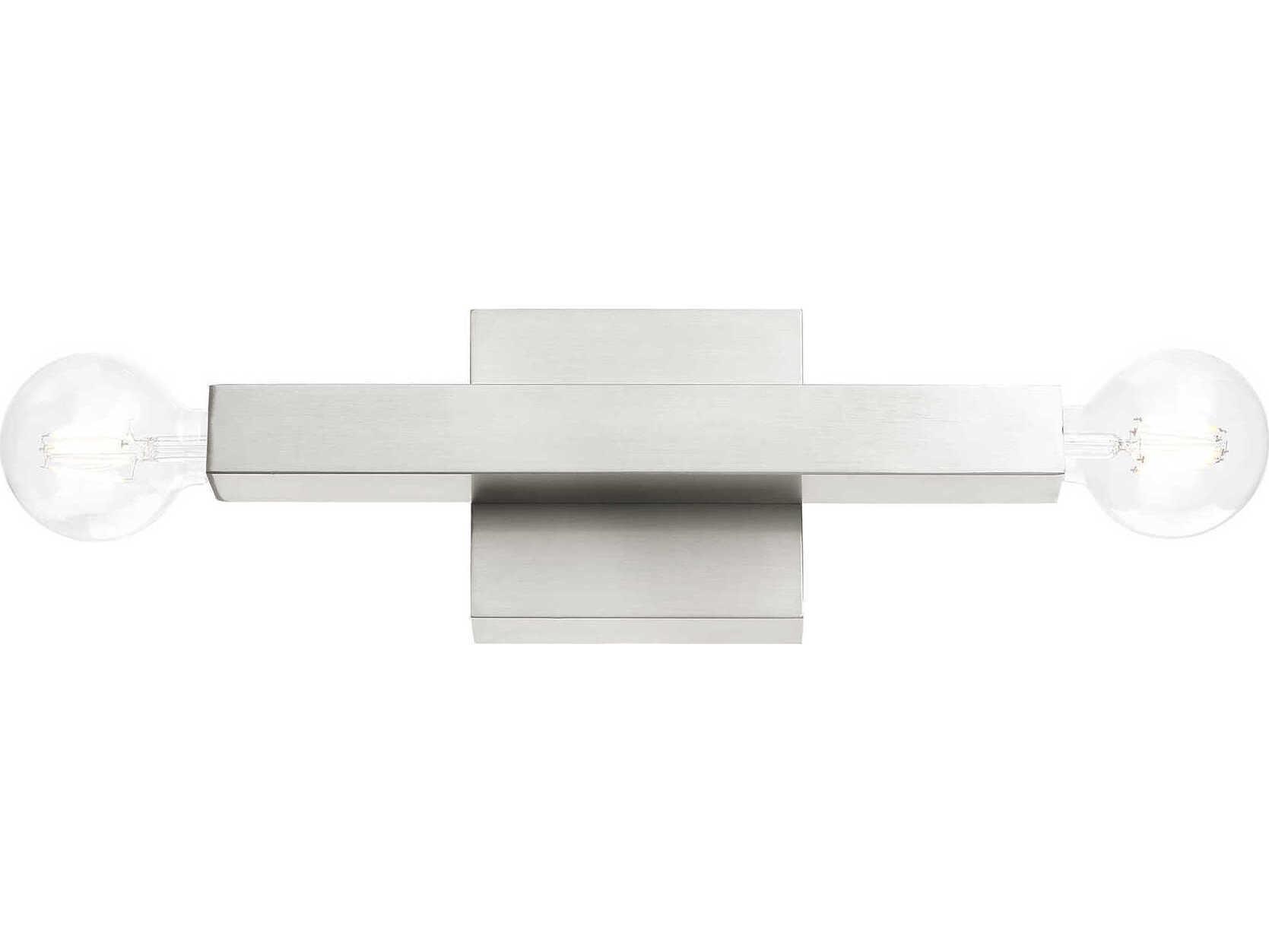 Livex Lighting Solna 2-Light Brushed Nickel Wall Sconce