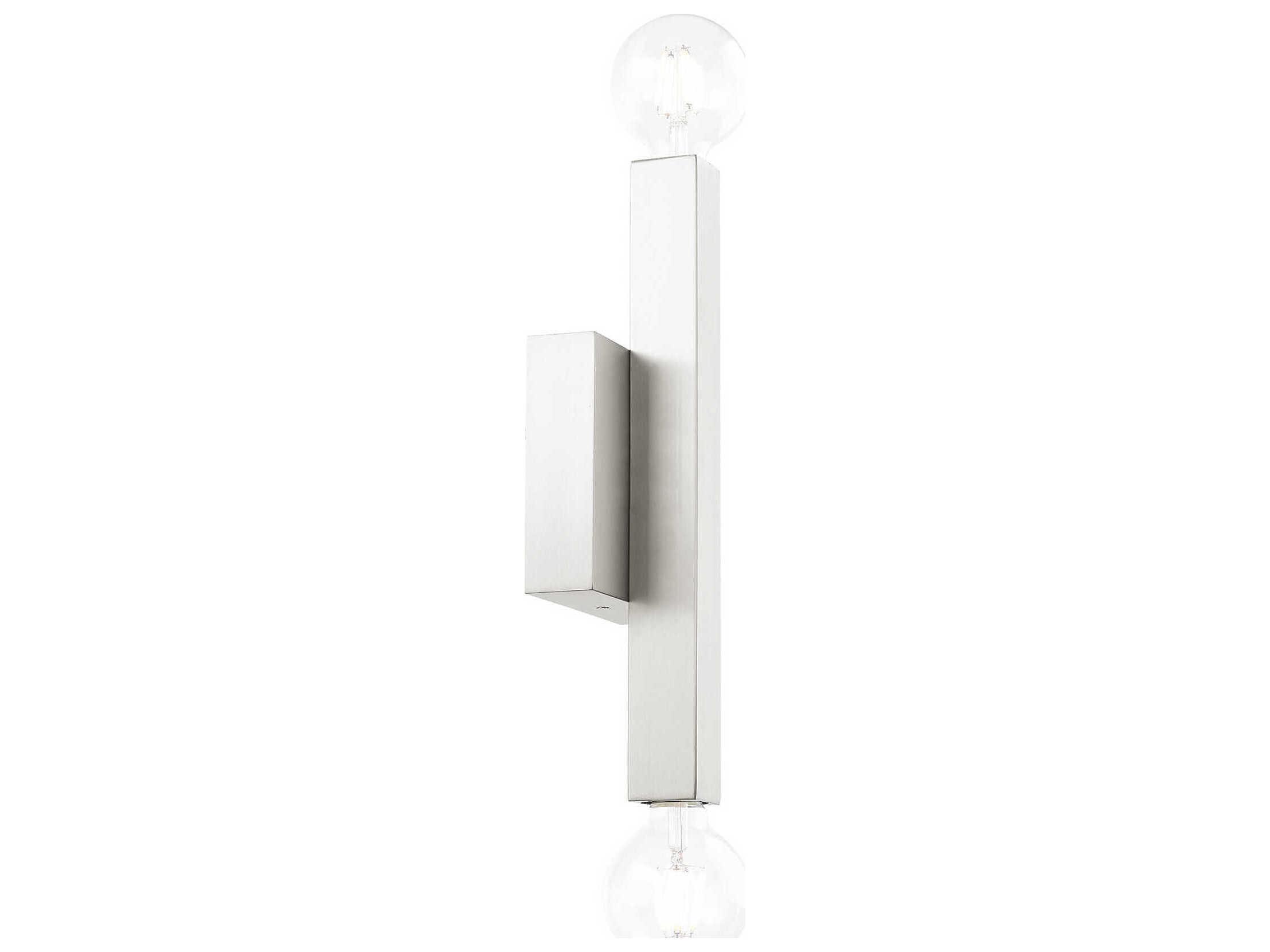 Livex Lighting Solna 2-Light Brushed Nickel Wall Sconce