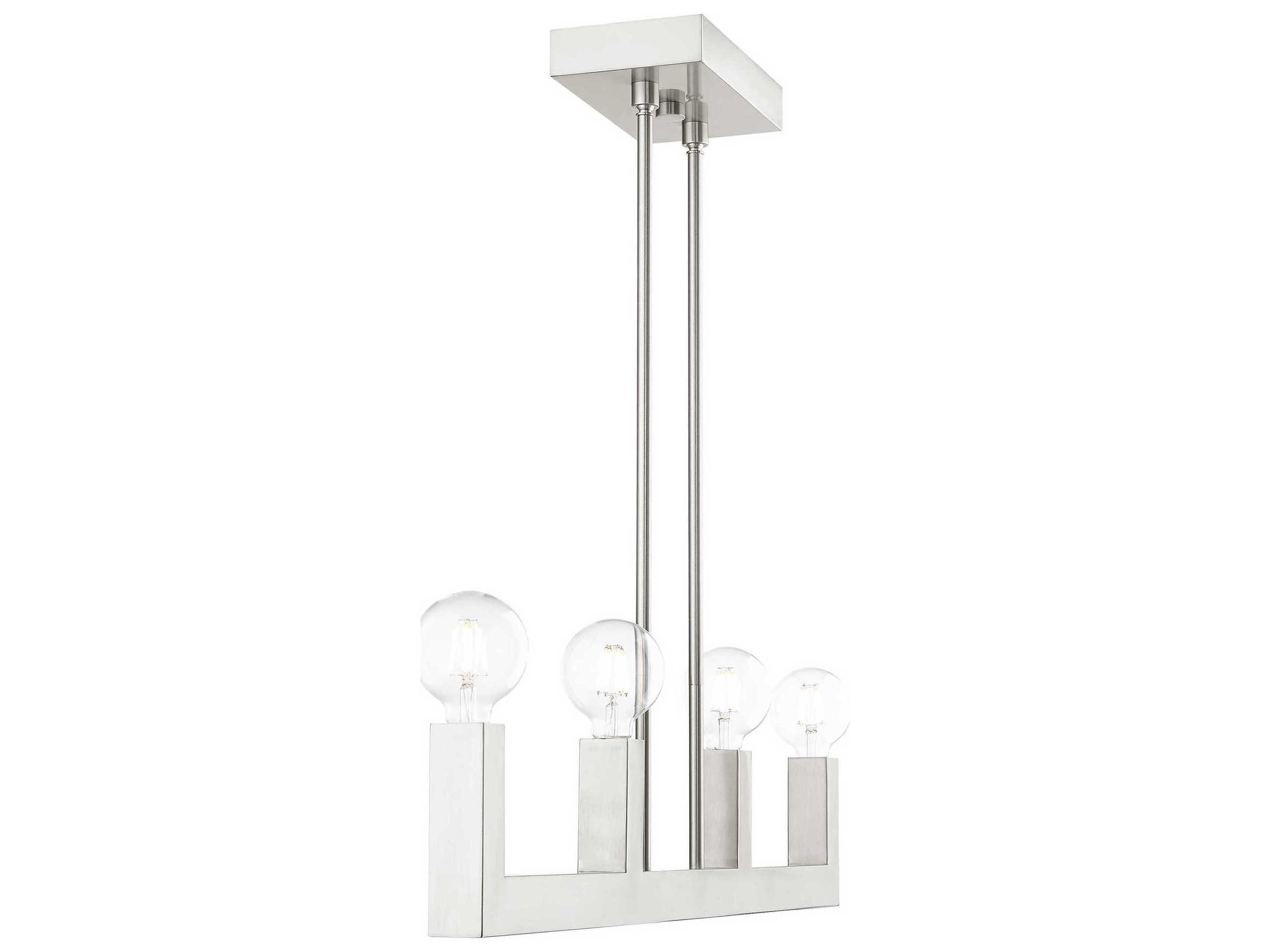 Livex Lighting Solna 4-Light Brushed Nickel Island Pendant