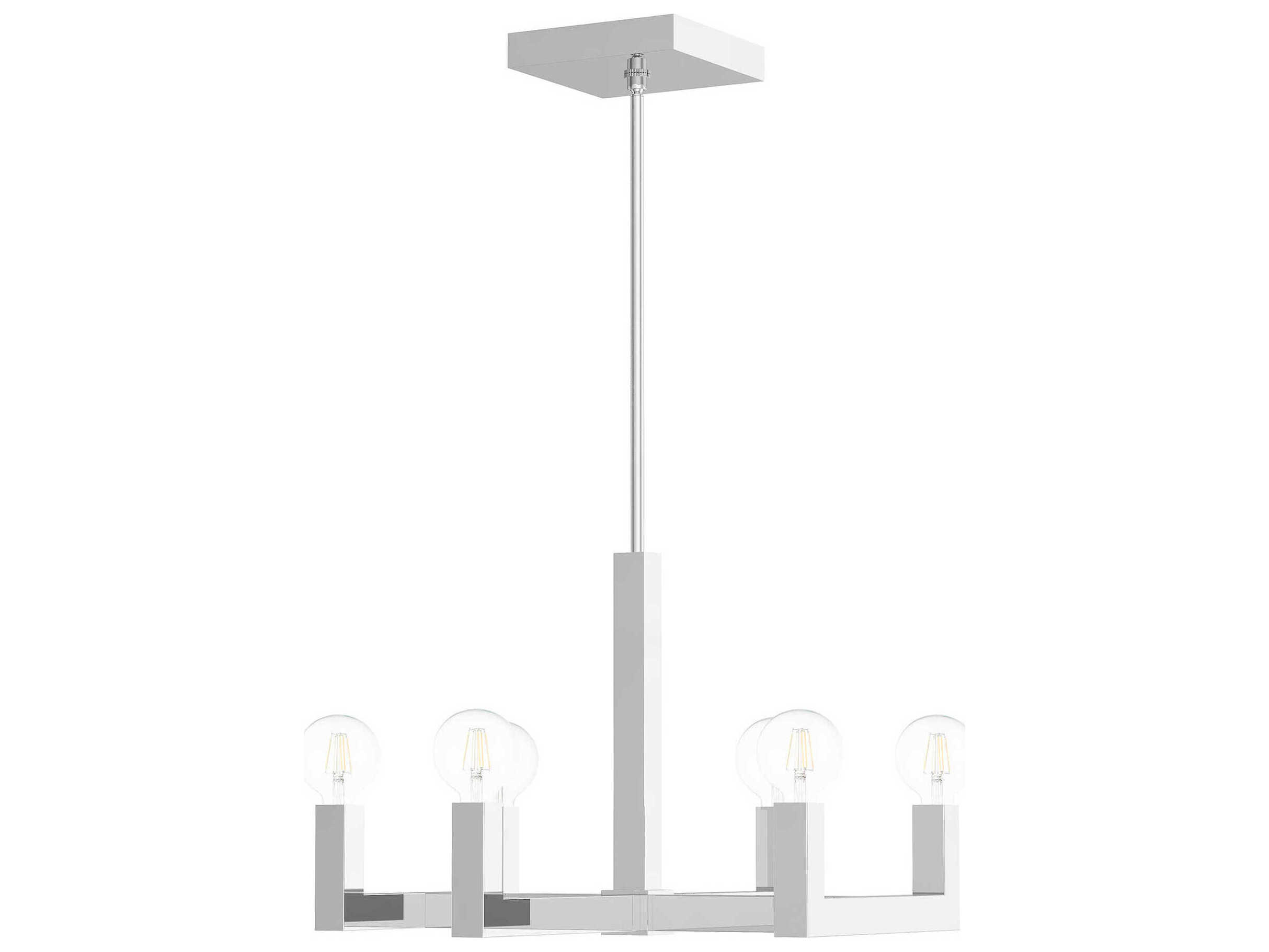 Livex Lighting Solna 6-Light Polished Chrome Candelabra Chandelier