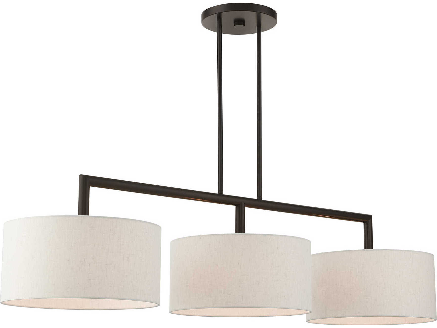 Livex Lighting Meridian 3-Light English Bronze Drum Island Pendant