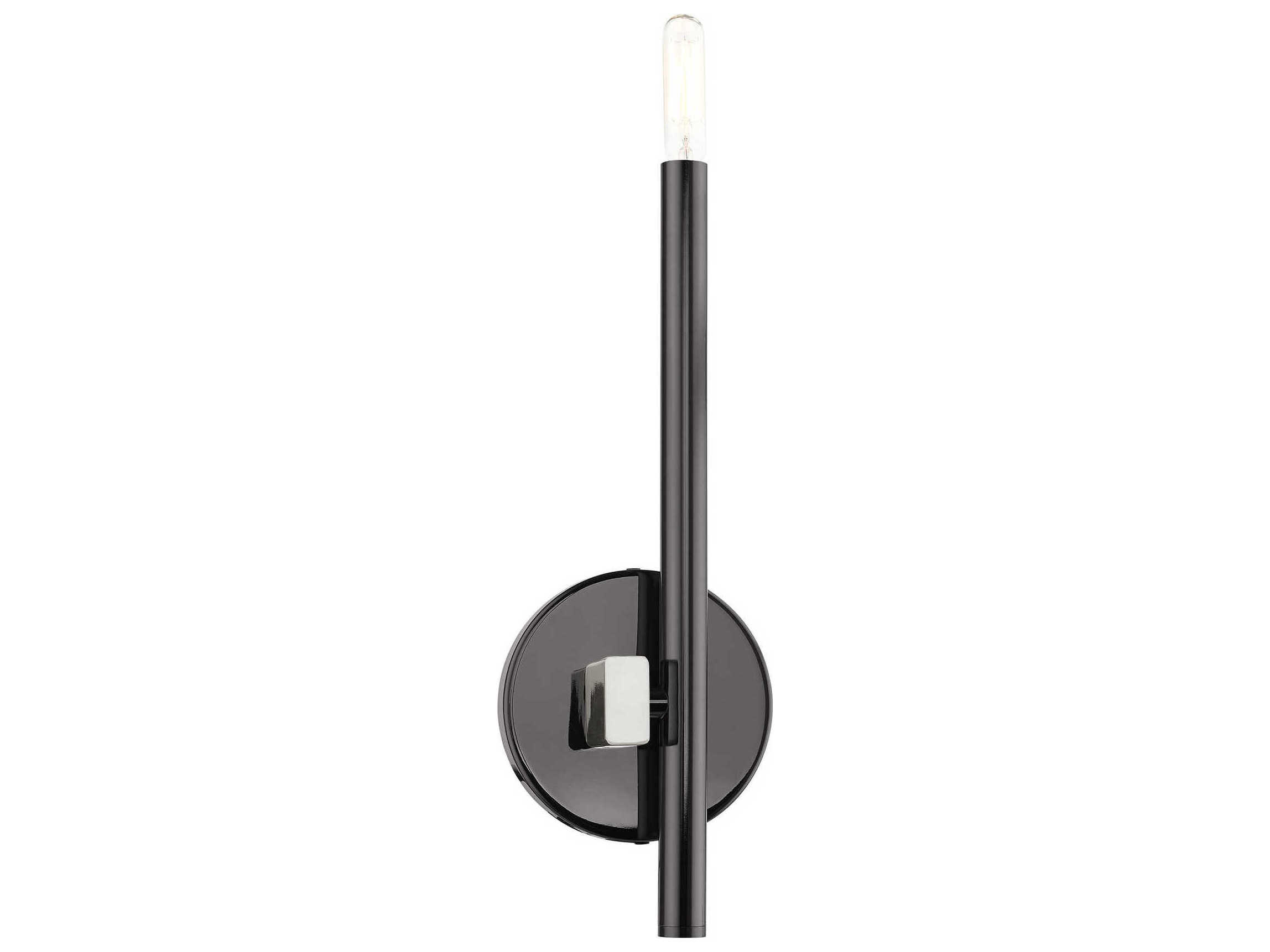 Livex Lighting Denmark 1-Light Black Chrome Wall Sconce