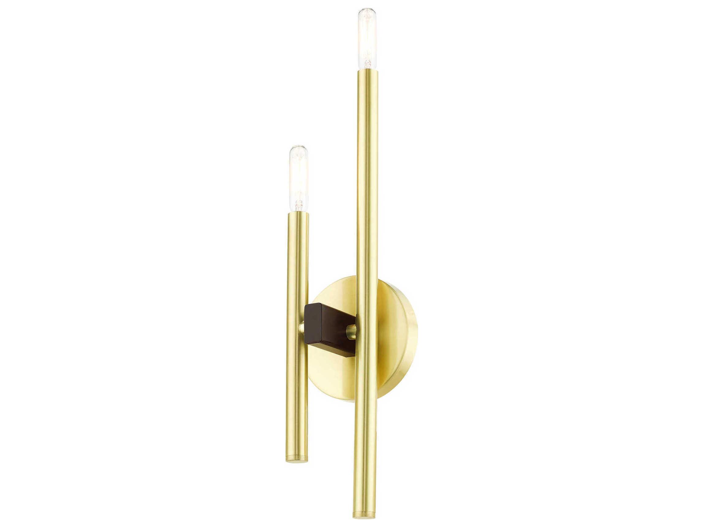 Livex Lighting Denmark 2-Light Satin Brass Wall Sconce