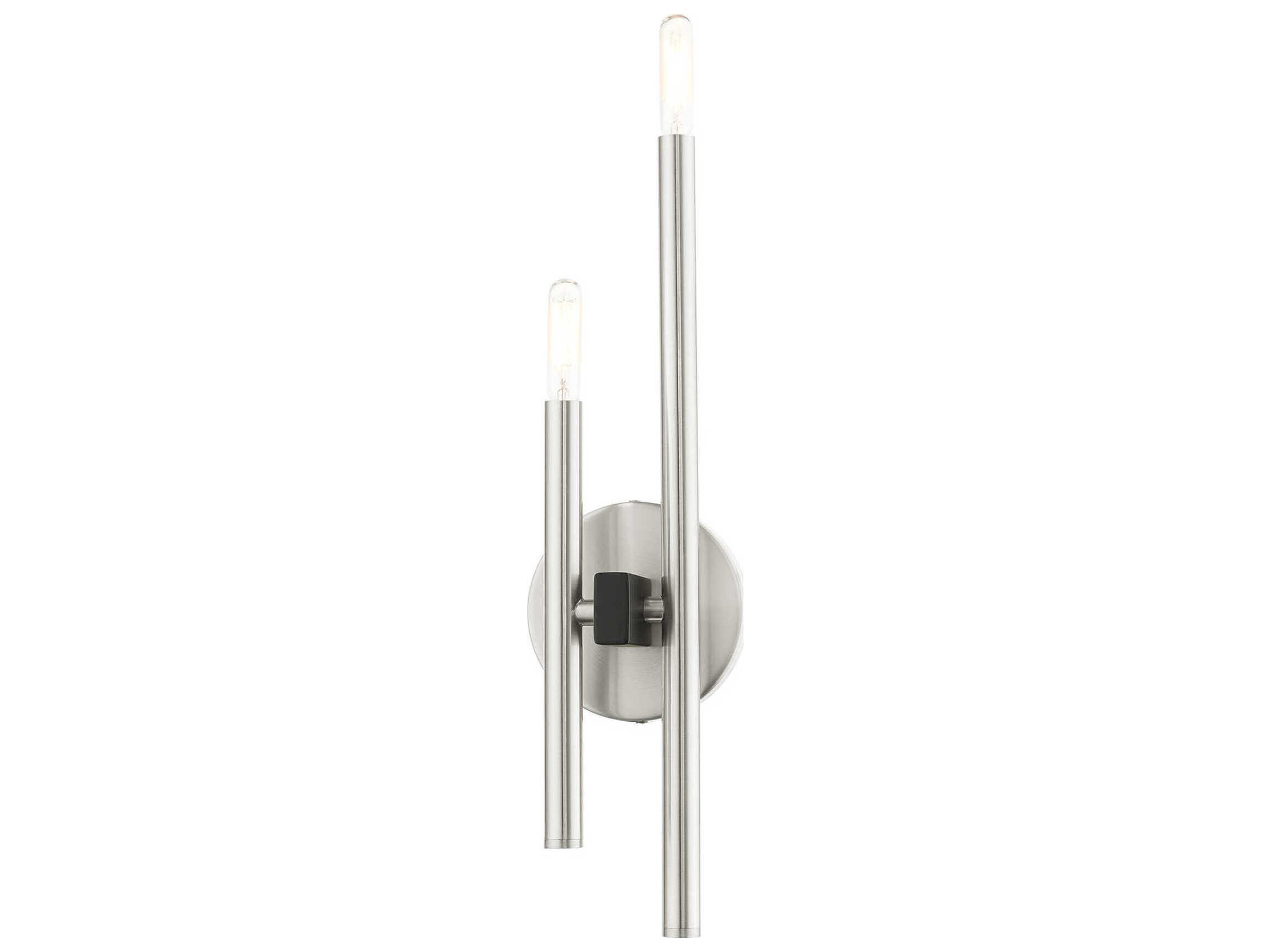 Livex Lighting Denmark 2-Light Brushed Nickel Wall Sconce