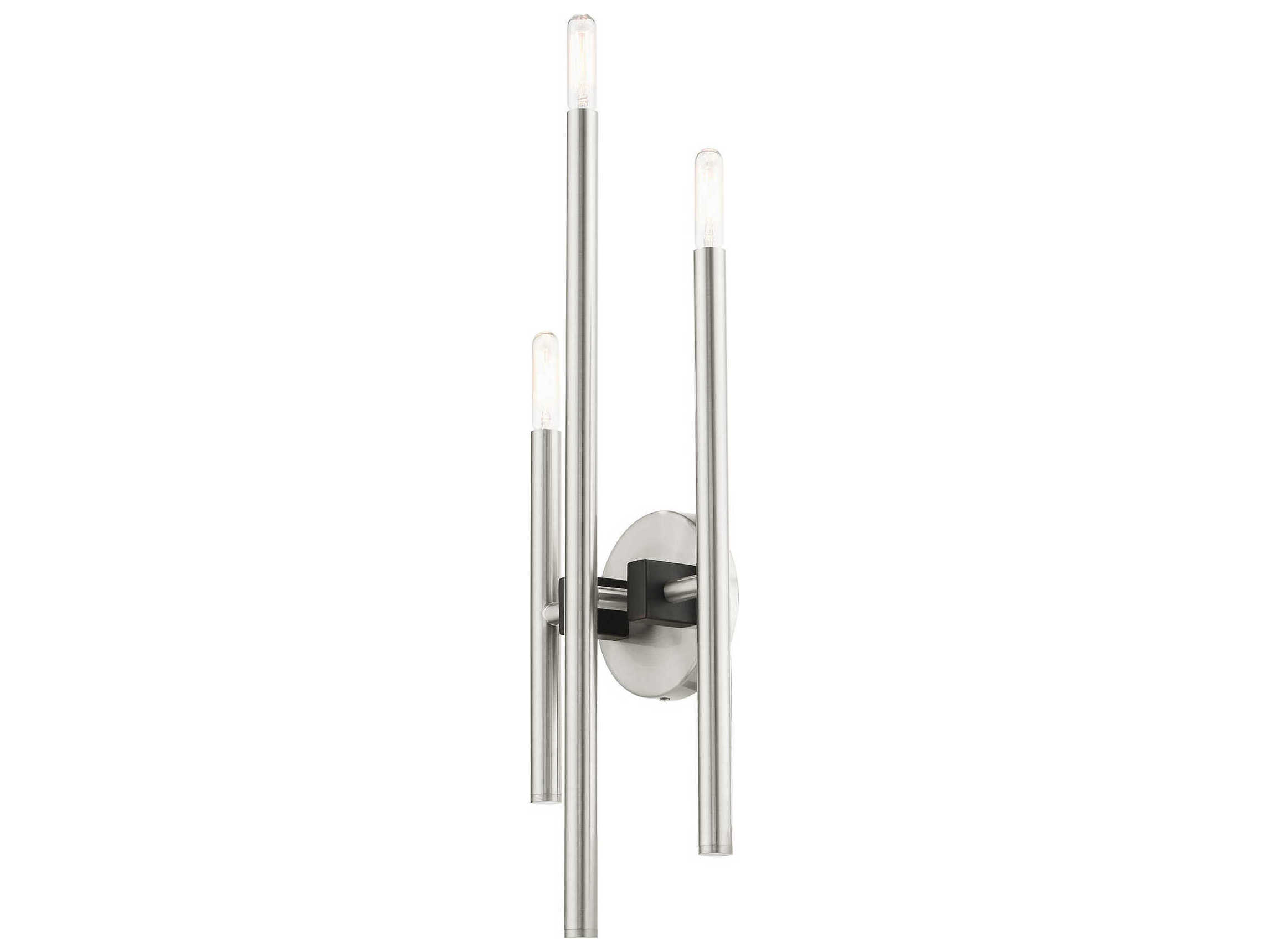 Livex Lighting Denmark 3-Light Brushed Nickel Wall Sconce