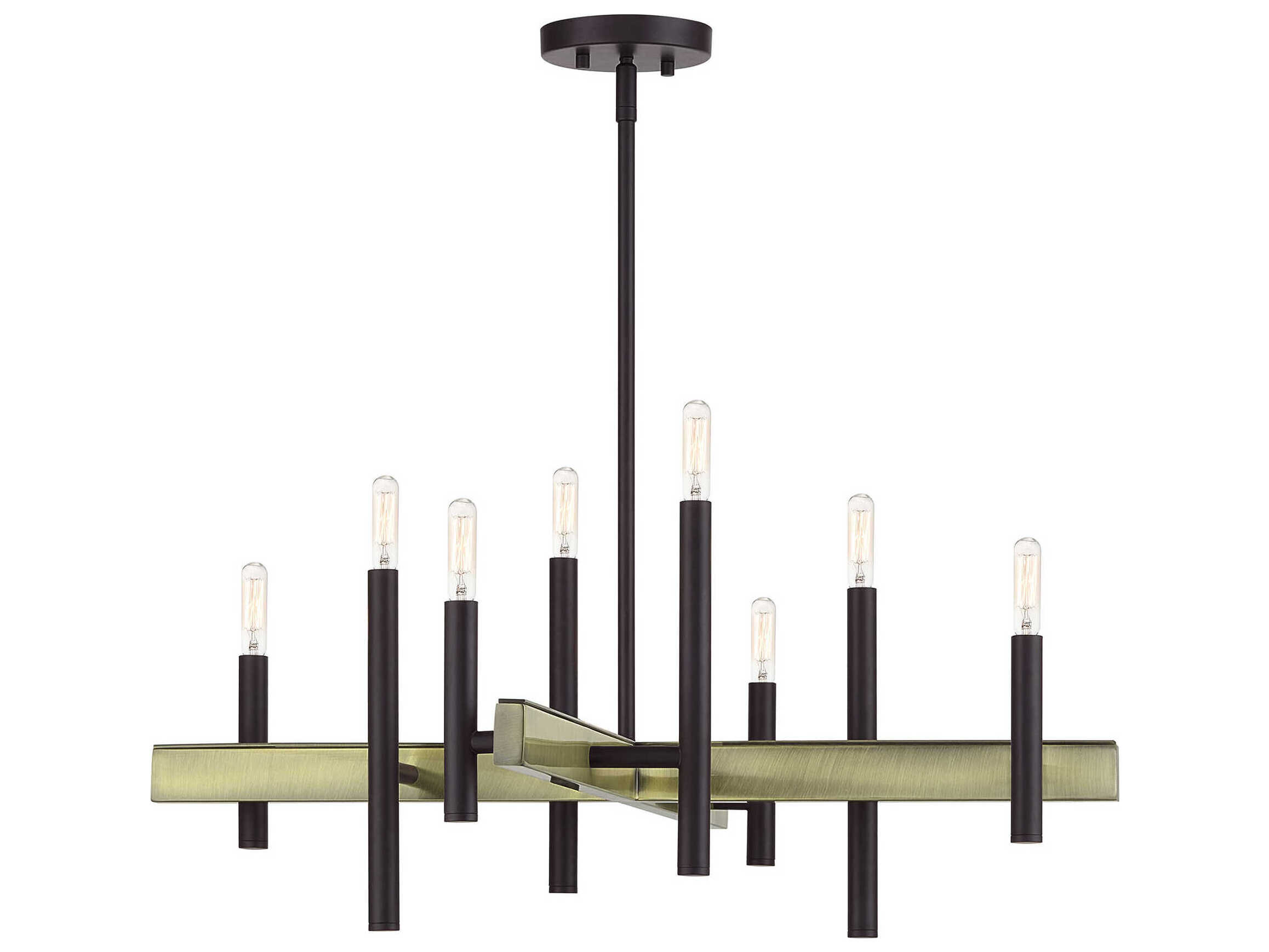 Livex Lighting Denmark 8-Light Bronze Antique Brass Chandelier