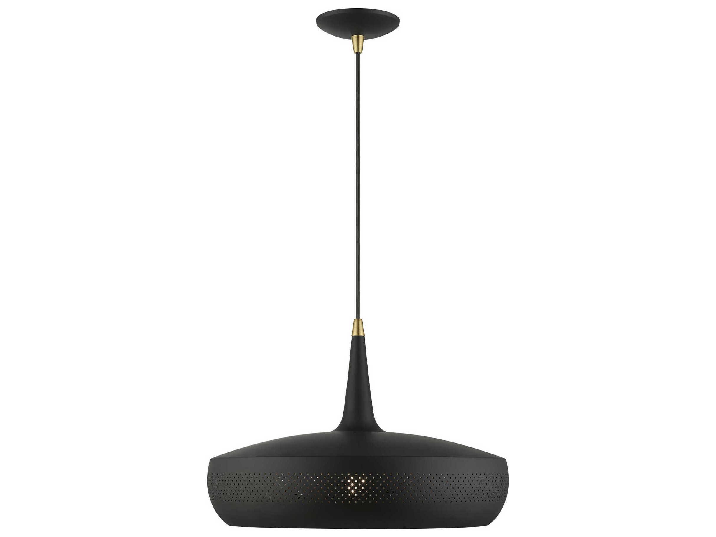 Livex Lighting Banbury 1-Light Black Antique Brass Dome Pendant