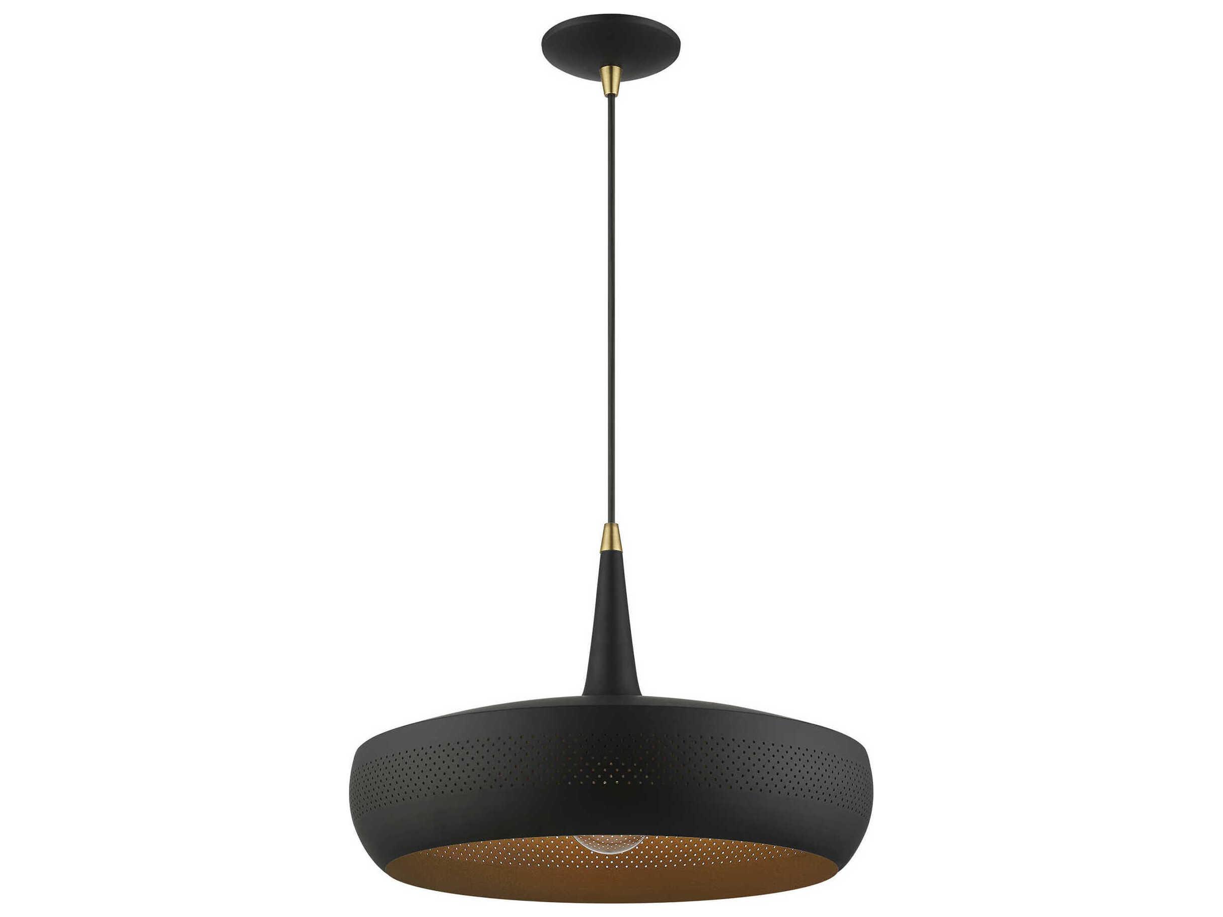 Livex Lighting Banbury 1-Light Black Antique Brass Dome Pendant