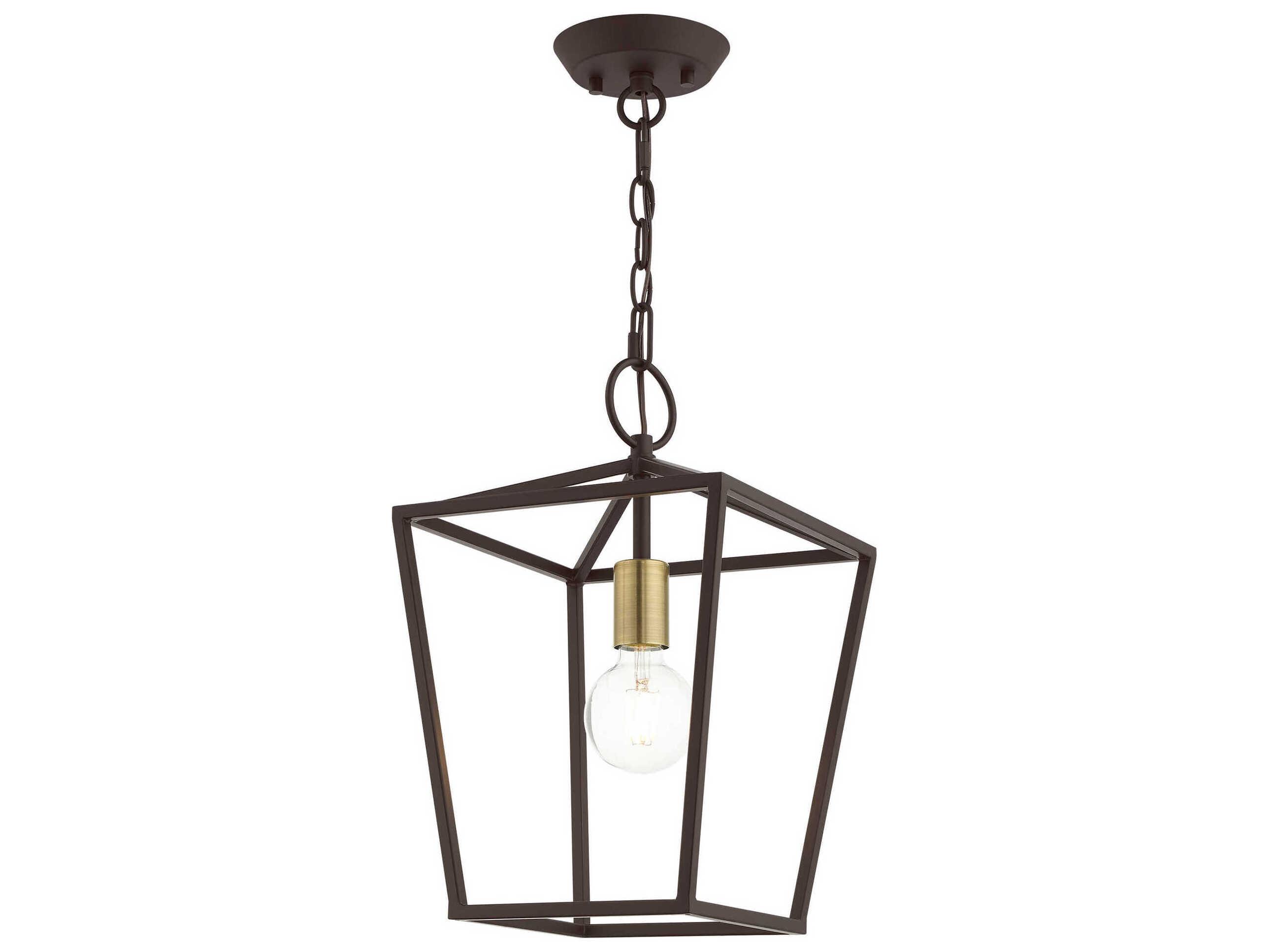 Livex Lighting Devone 1-Light Bronze Lantern Mini Pendant