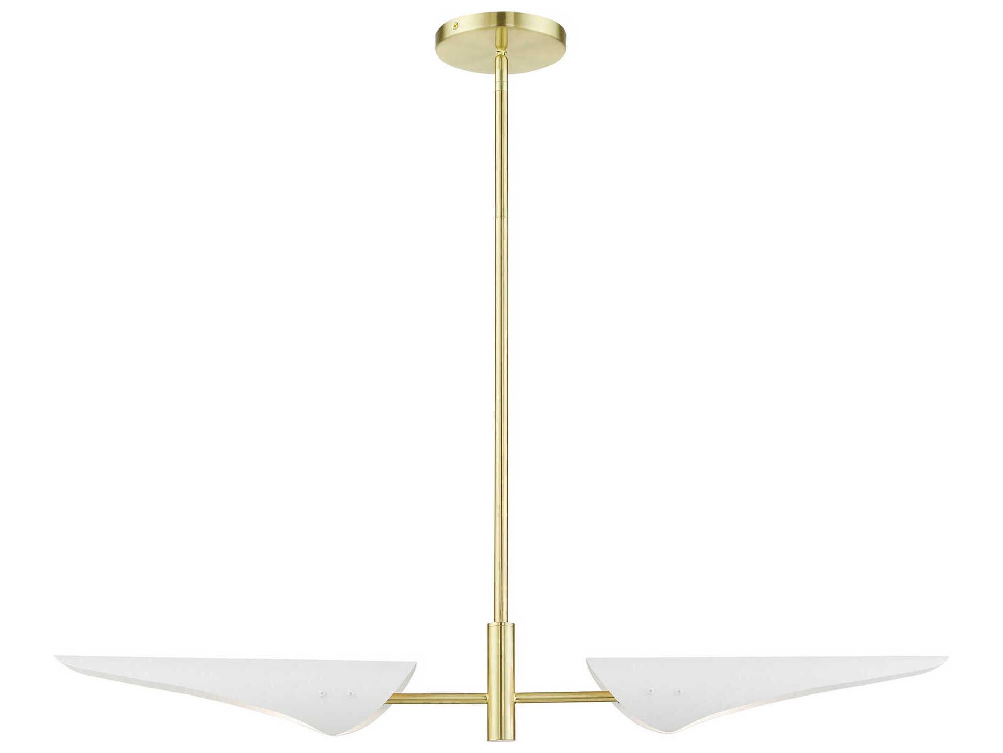 Livex Lighting Capistrano 2-Light Satin Brass Island Pendant