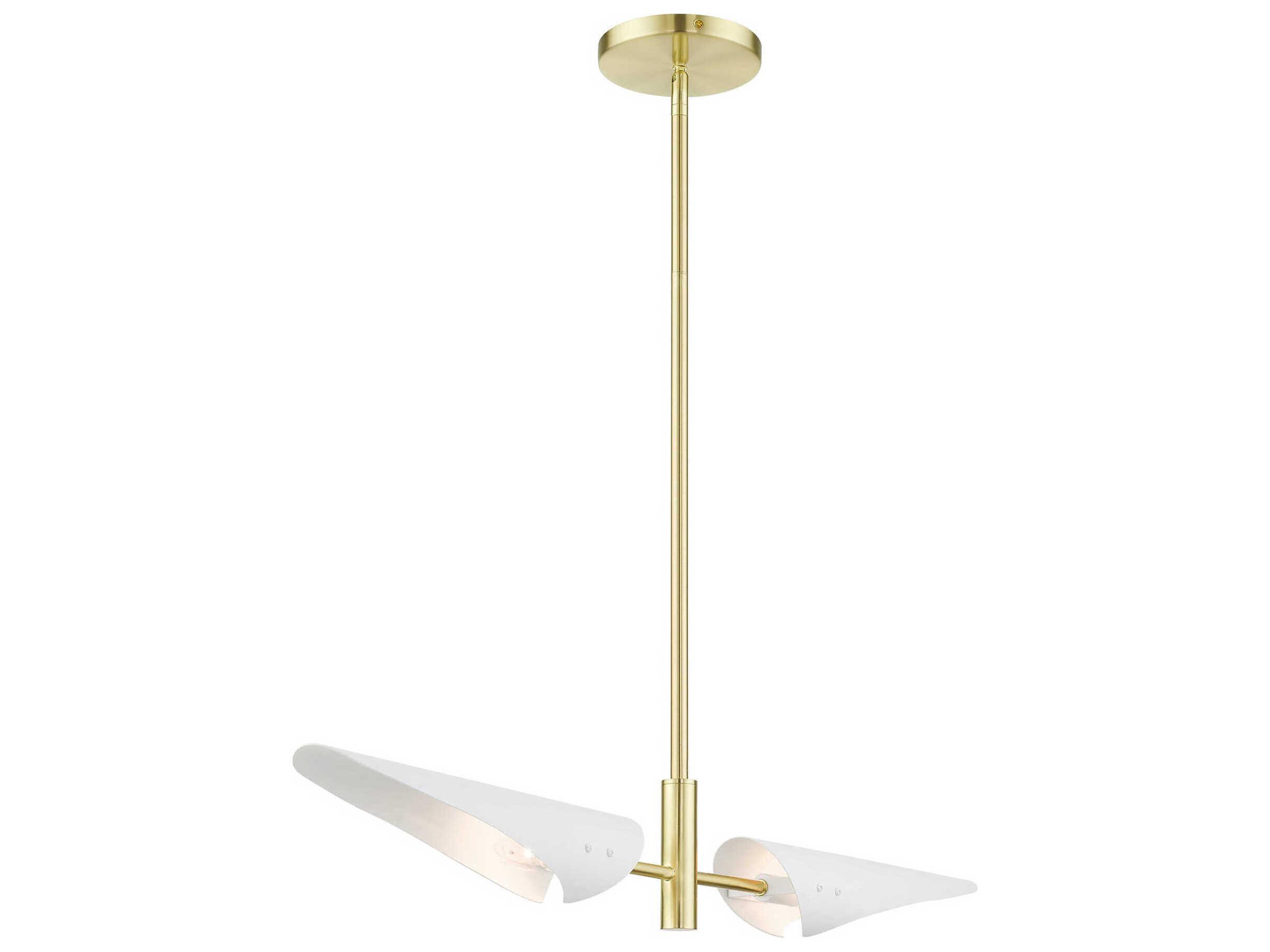 Livex Lighting Capistrano 2-Light Satin Brass Island Pendant