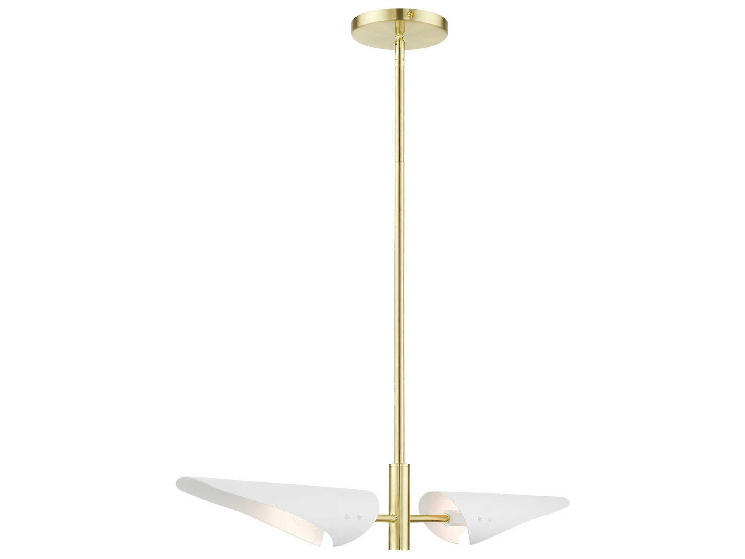 Livex Lighting Capistrano 2-Light Satin Brass Island Pendant