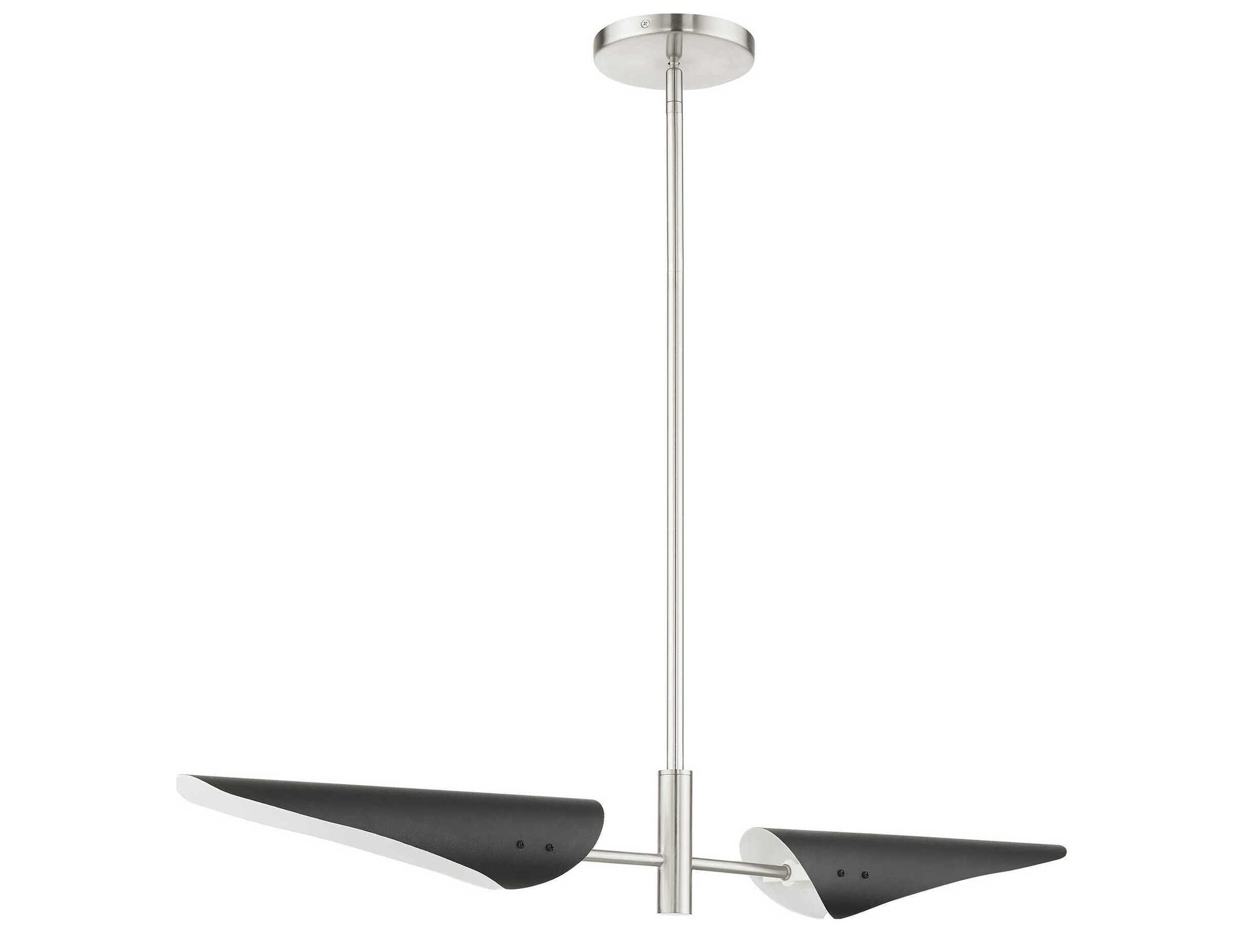 Livex Lighting Capistrano 2-Light Brushed Nickel Island Pendant