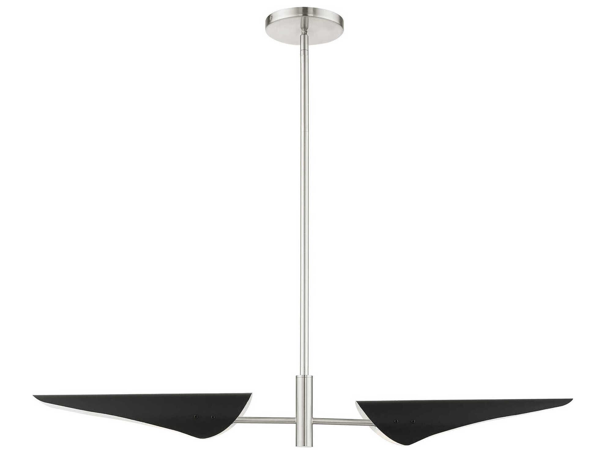 Livex Lighting Capistrano 2-Light Brushed Nickel Island Pendant