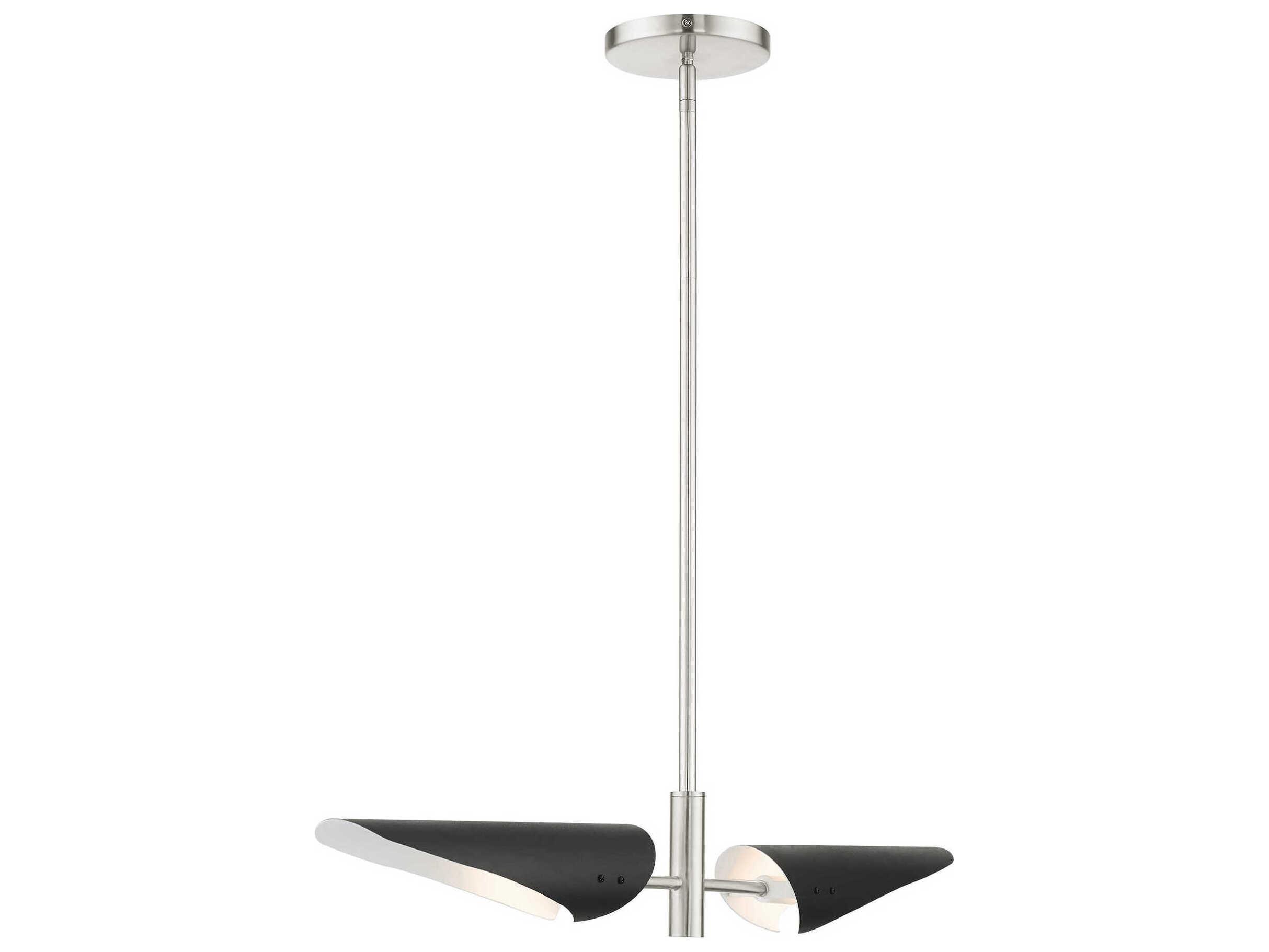 Livex Lighting Capistrano 2-Light Brushed Nickel Island Pendant