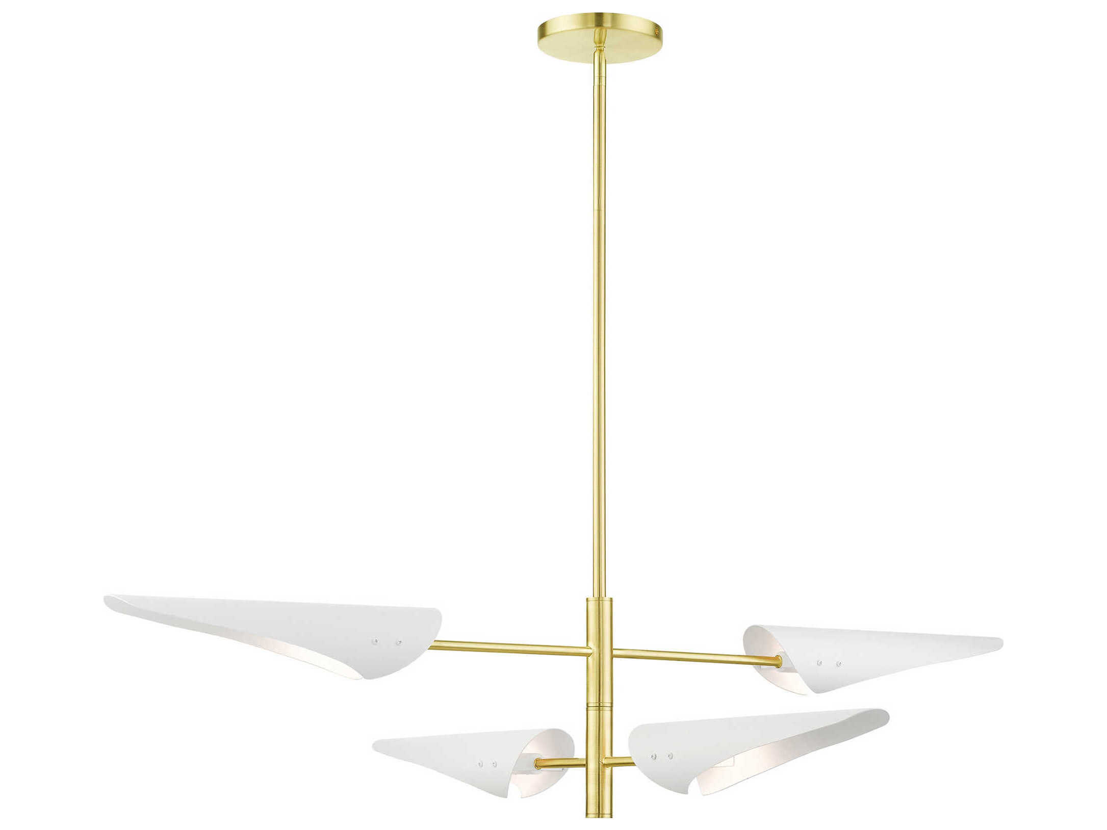 Livex Lighting Capistrano 4-Light Satin Brass Linear Island Pendant