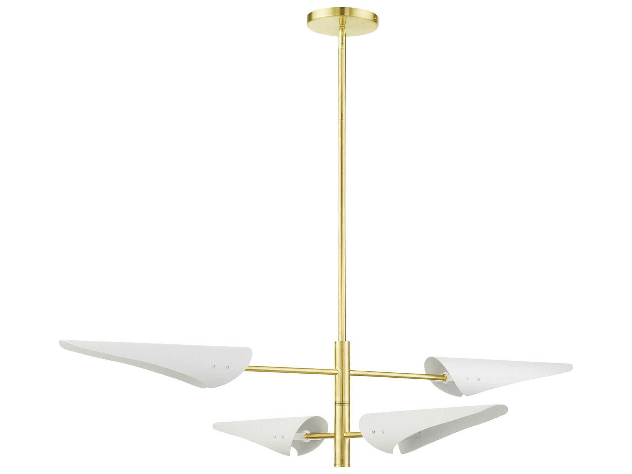 Livex Lighting Capistrano 4-Light Satin Brass Linear Island Pendant