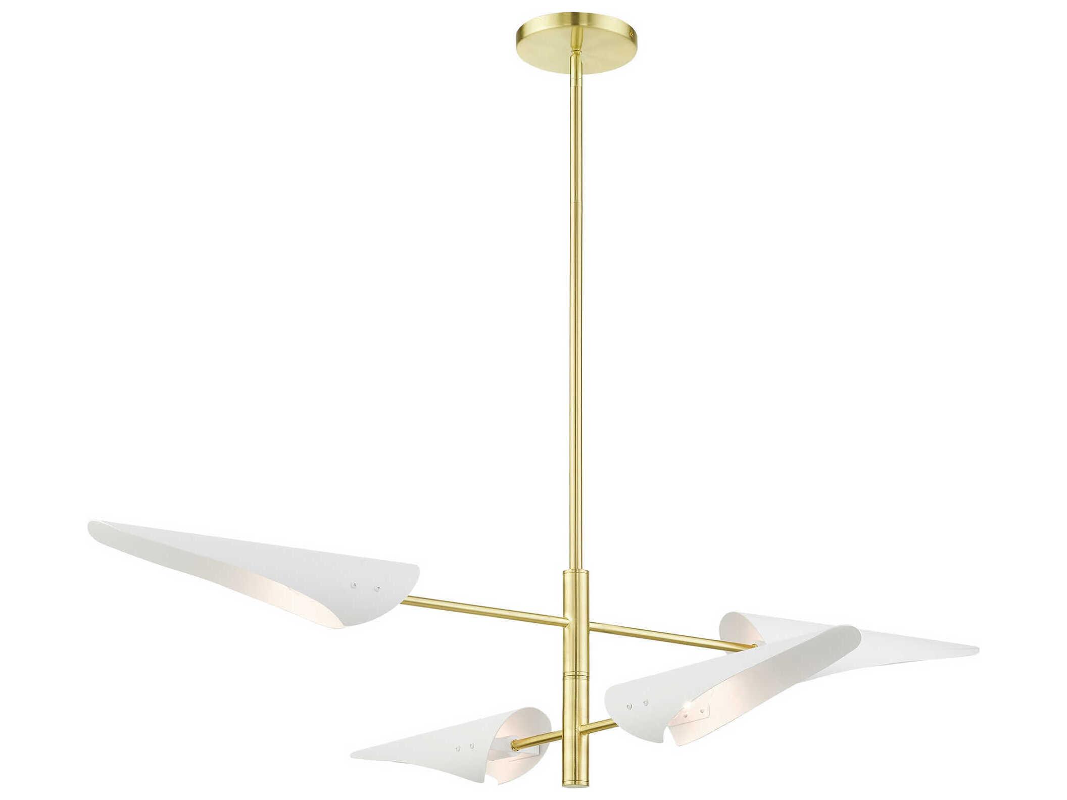 Livex Lighting Capistrano 4-Light Satin Brass Linear Island Pendant
