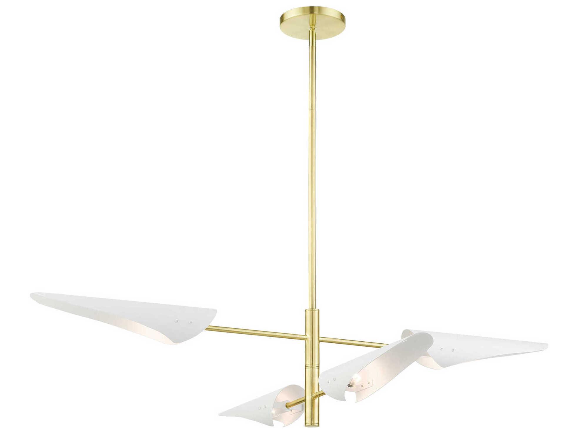 Livex Lighting Capistrano 4-Light Satin Brass Linear Island Pendant