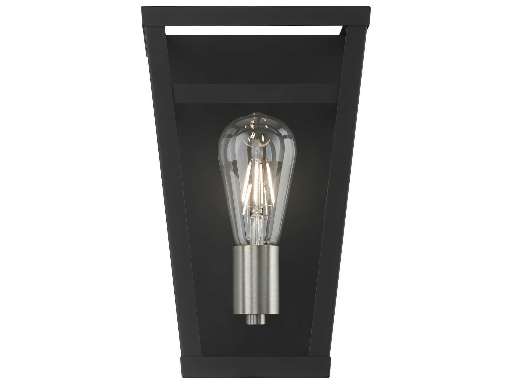 Livex Lighting Schofield 1-Light Black Brushed Nickel Wall Sconce