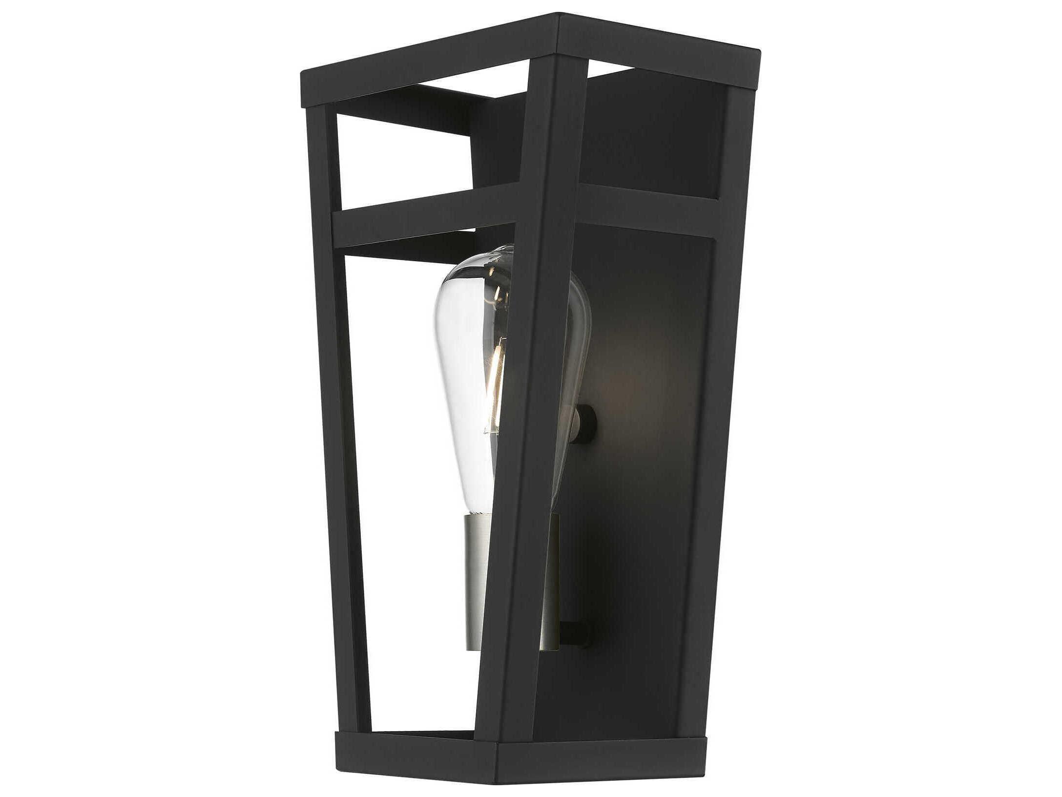 Livex Lighting Schofield 1-Light Black Brushed Nickel Wall Sconce