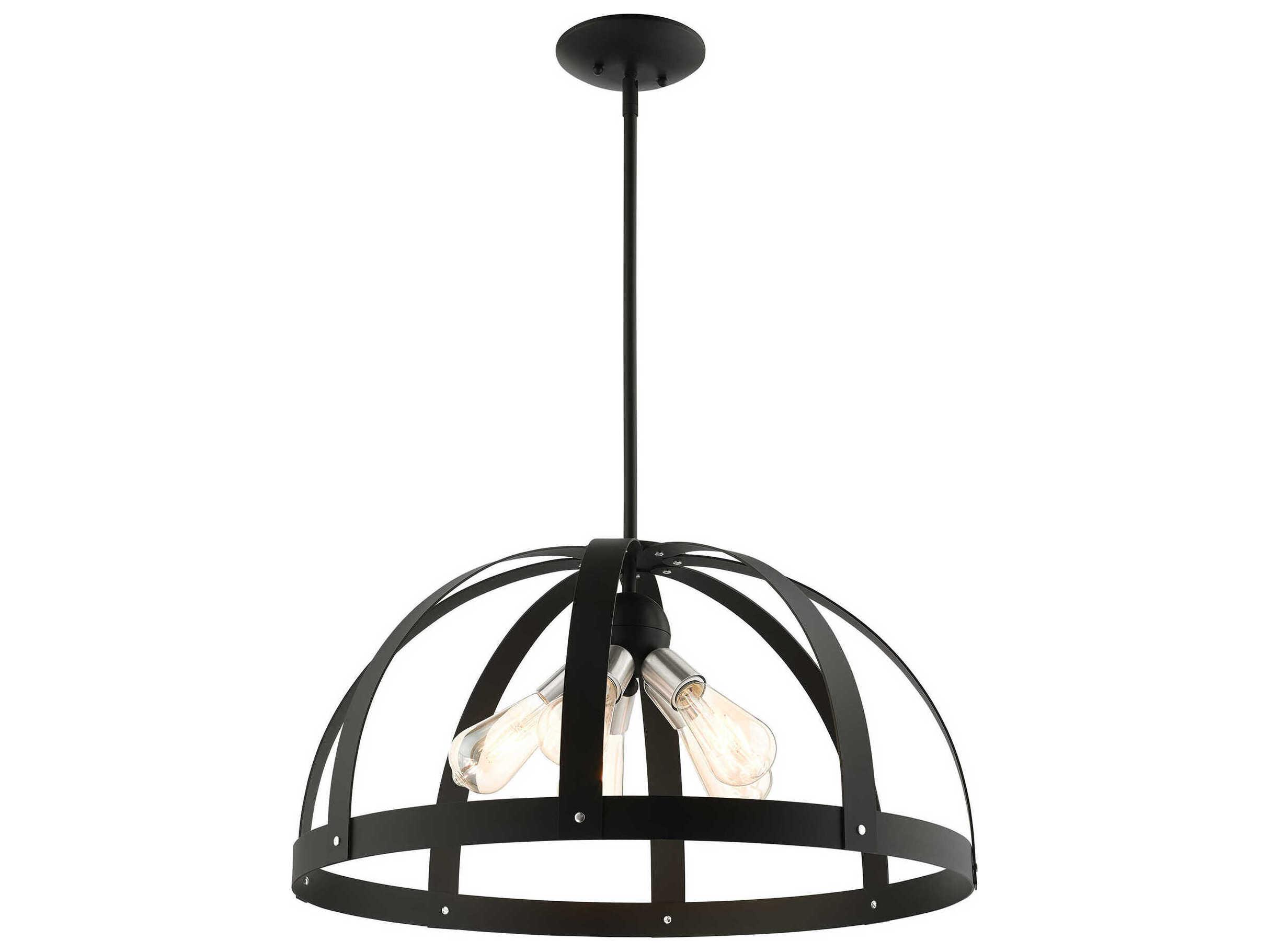 Livex Lighting Stoneridge 5-Light Textured Black Pendant