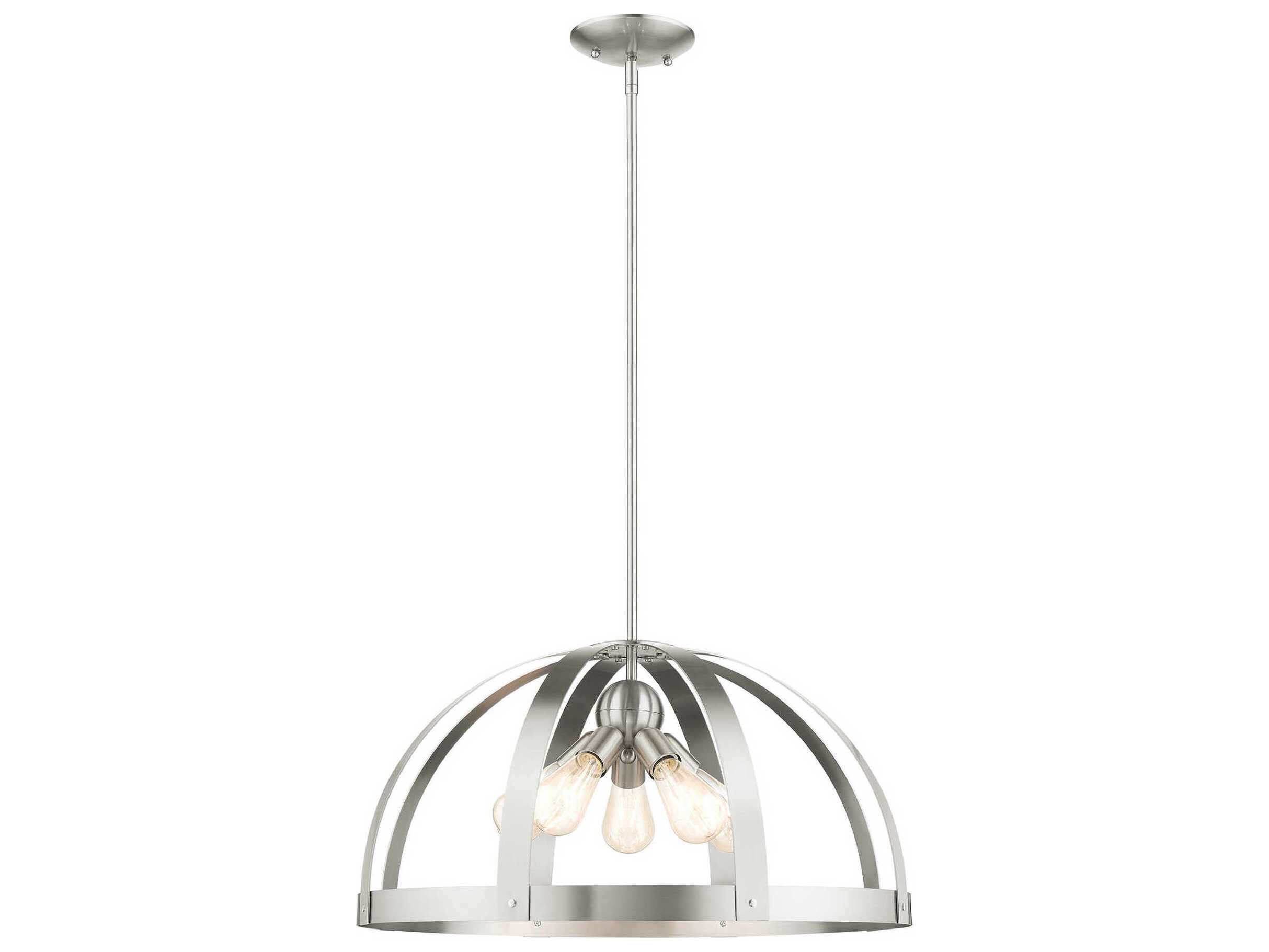 Livex Lighting Stoneridge 5-Light Brushed Nickel Pendant