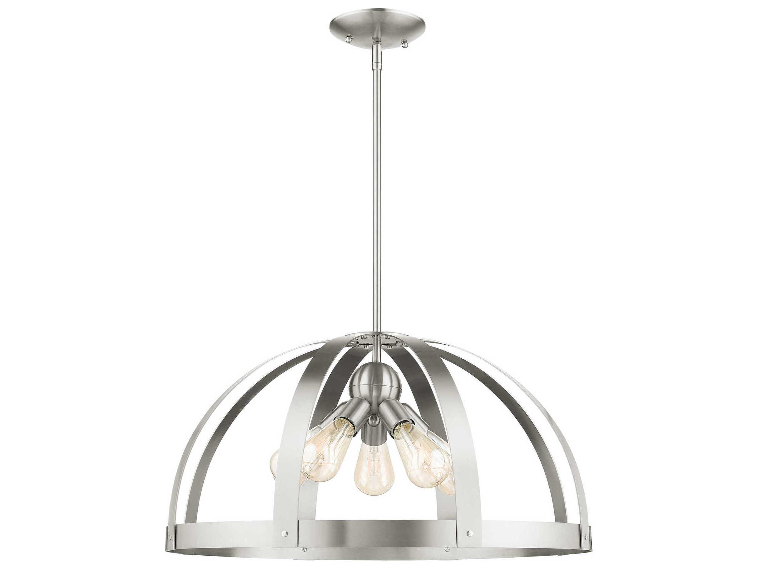 Livex Lighting Stoneridge 5-Light Brushed Nickel Pendant