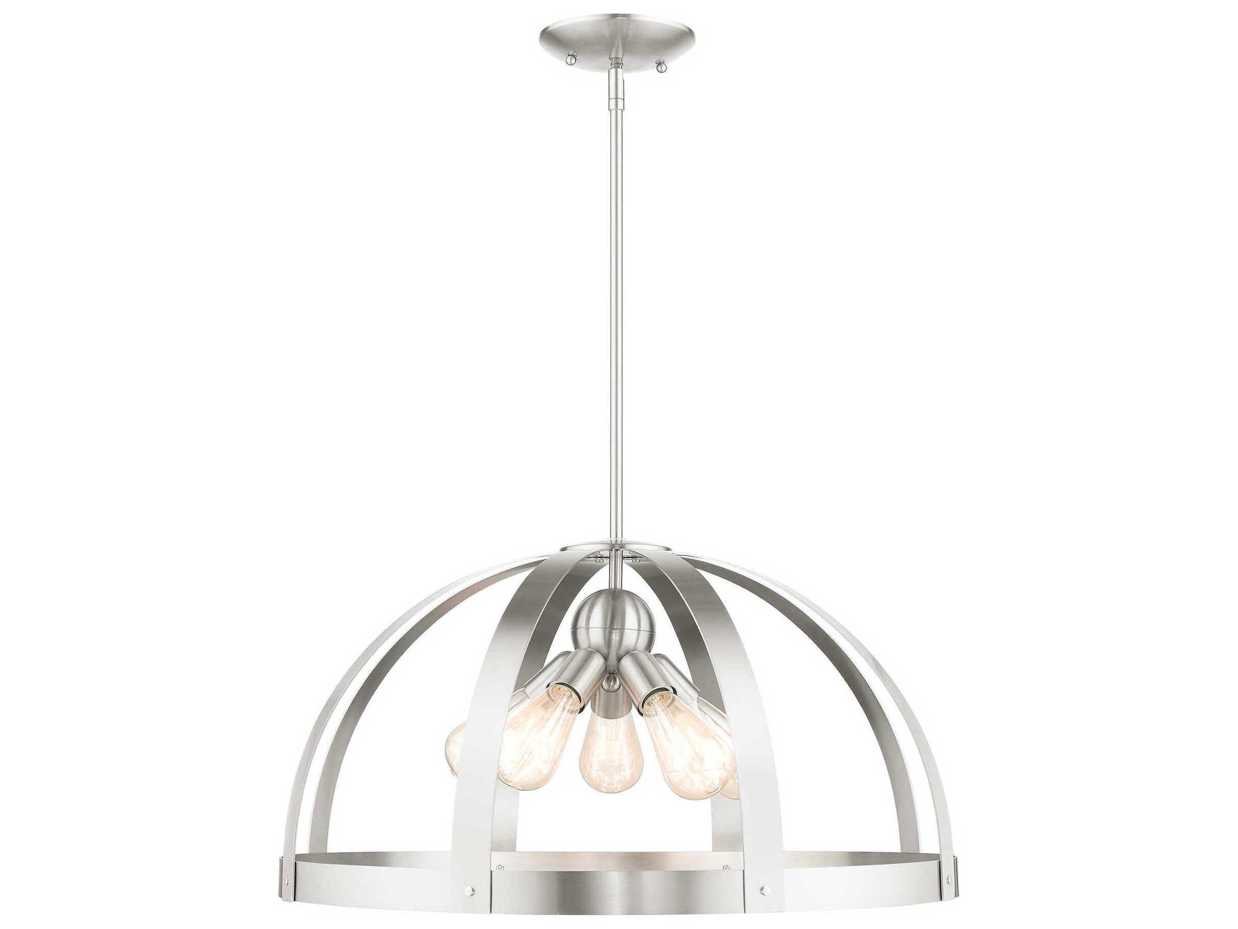 Livex Lighting Stoneridge 5-Light Brushed Nickel Pendant