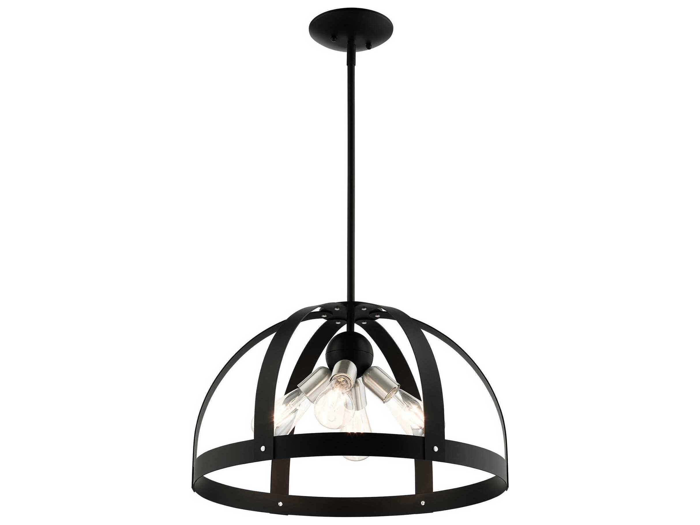 Livex Lighting Stoneridge 4-Light Textured Black Pendant