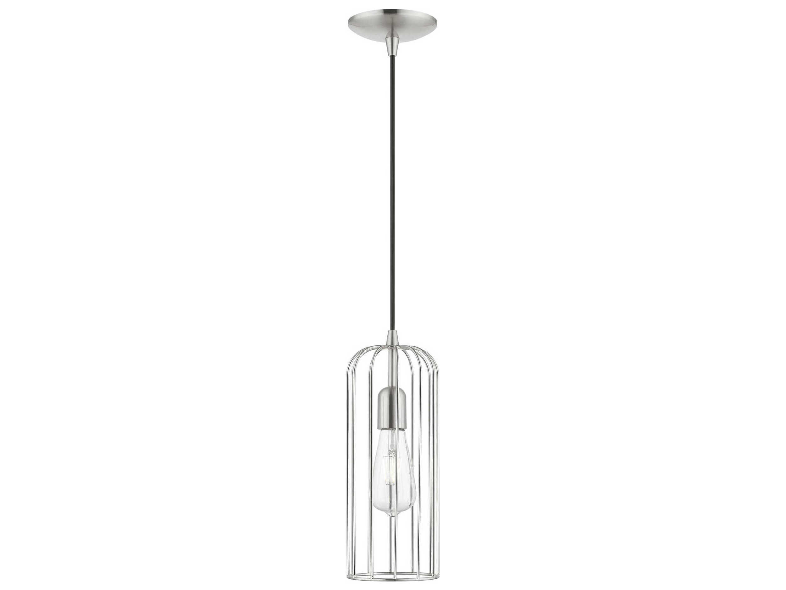 Livex Lighting Glenbrook 1-Light Brushed Nickel Mini Pendant