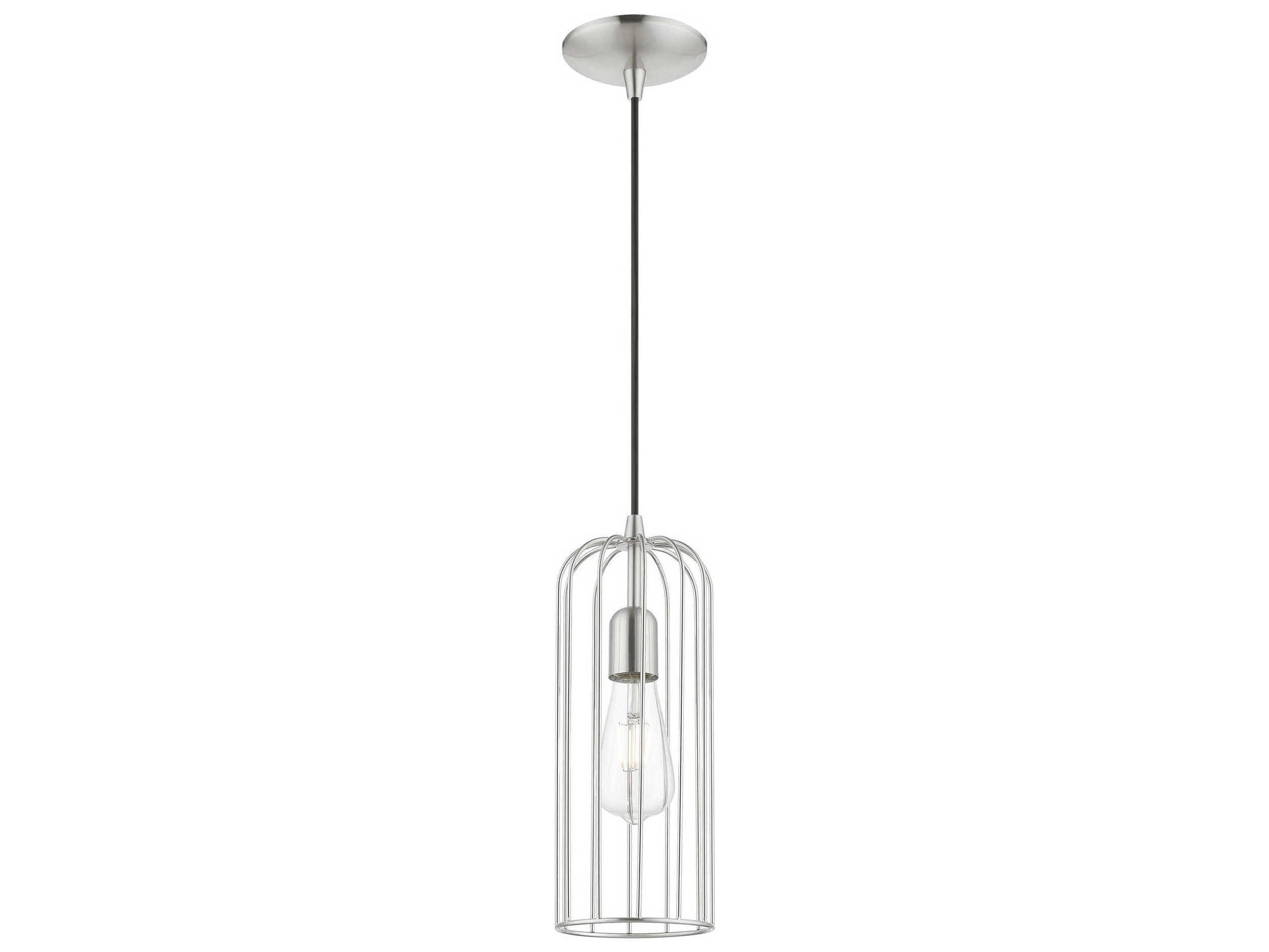 Livex Lighting Glenbrook 1-Light Brushed Nickel Mini Pendant