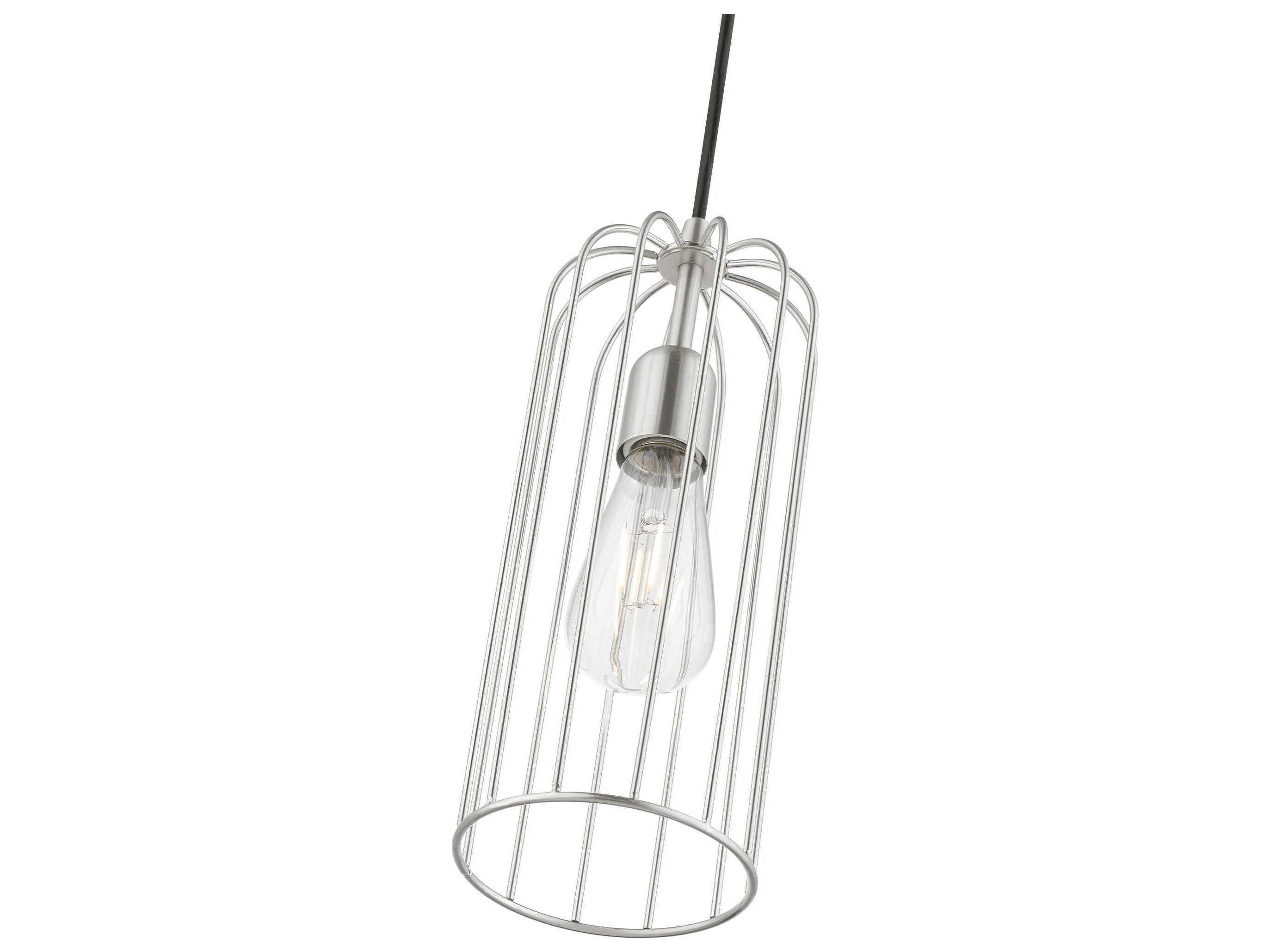 Livex Lighting Glenbrook 1-Light Brushed Nickel Mini Pendant