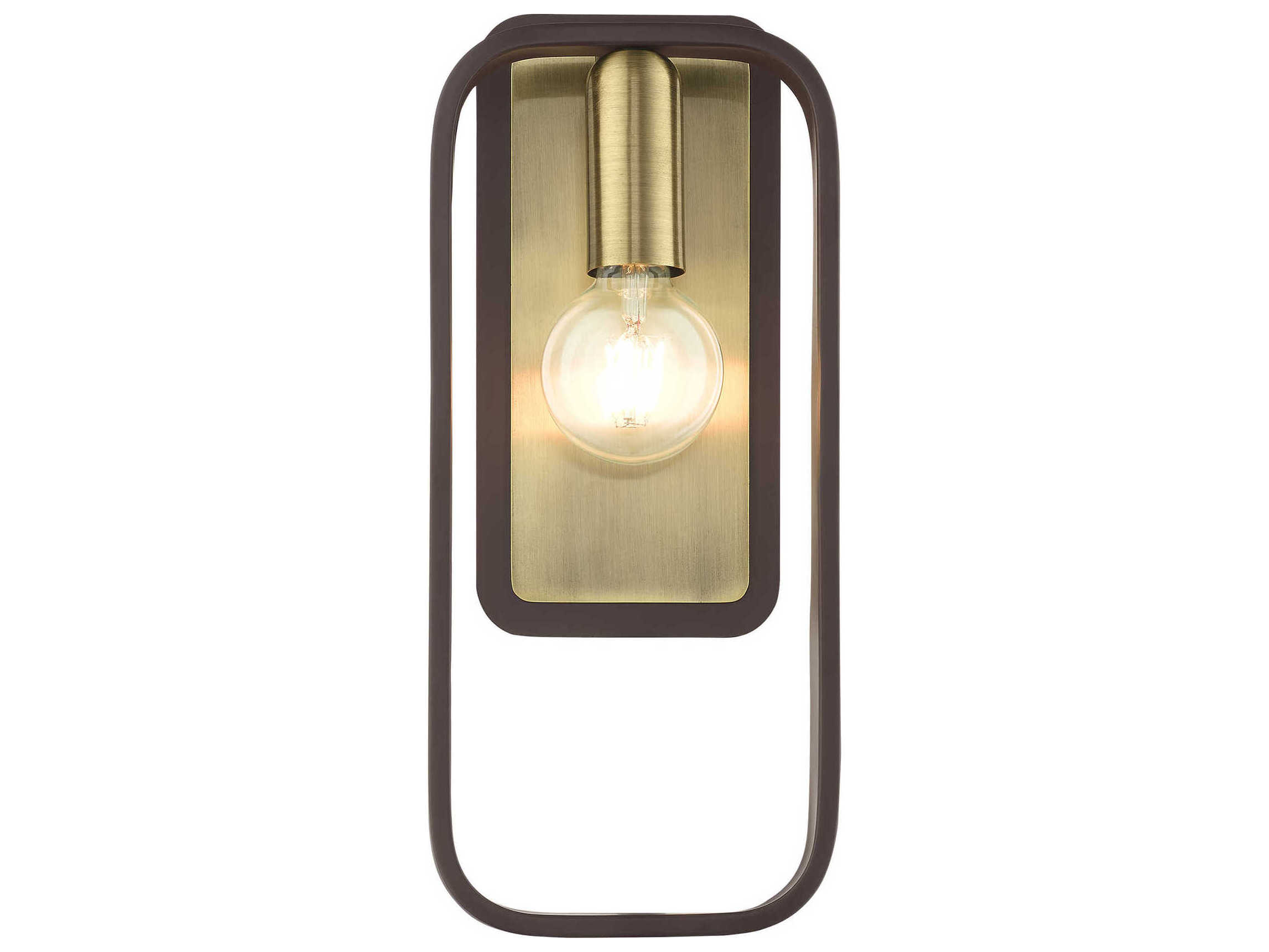 Livex Lighting Bergamo 1-Light Bronze Antique Brass Wall Sconce