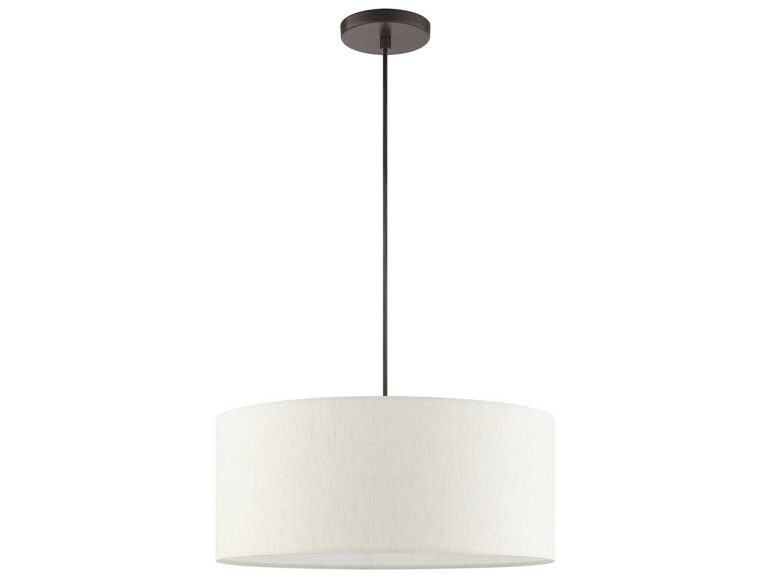 Livex Lighting Meadow 3-Light English Bronze Drum Pendant