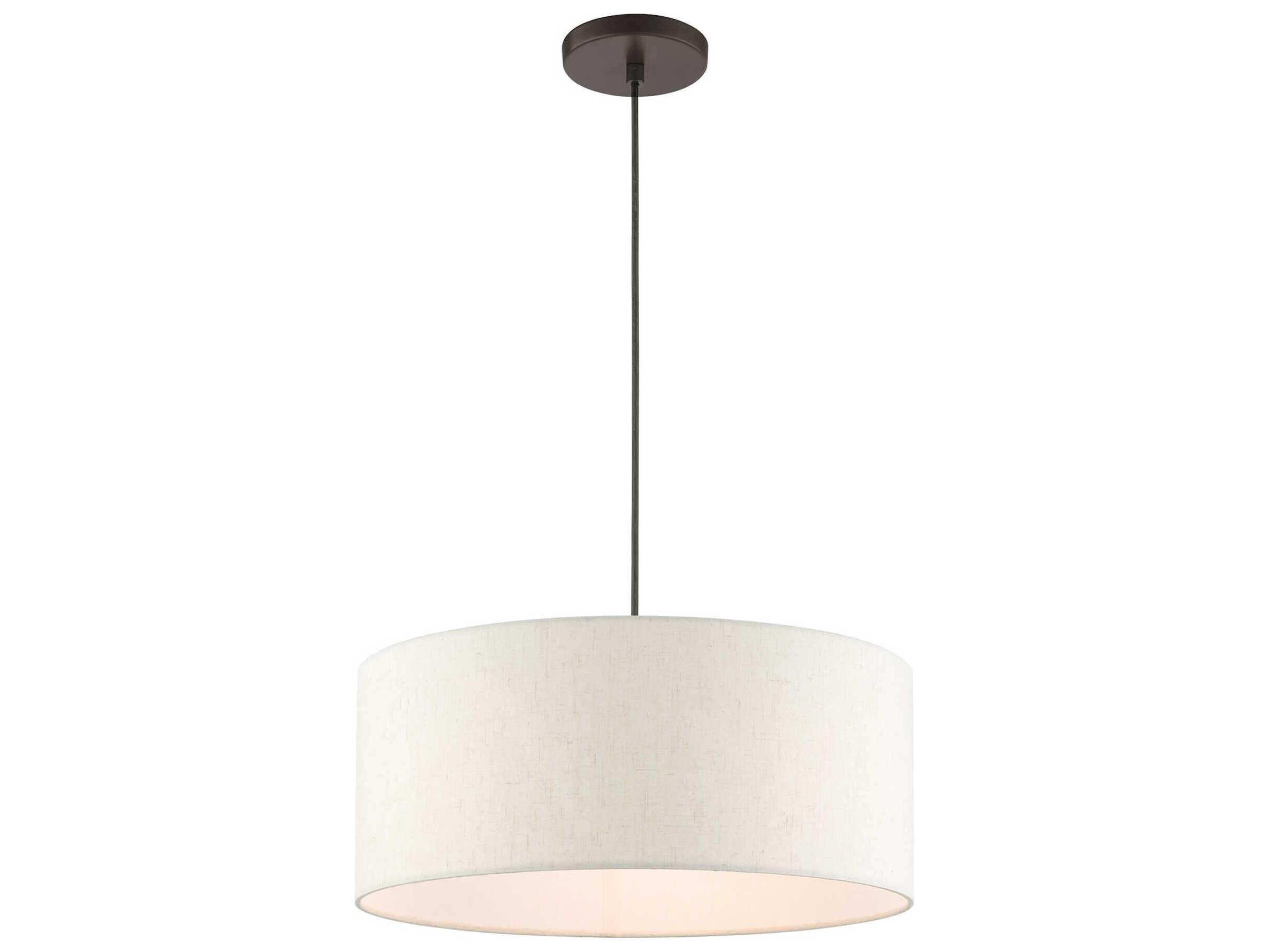 Livex Lighting Meadow 3-Light English Bronze Drum Pendant