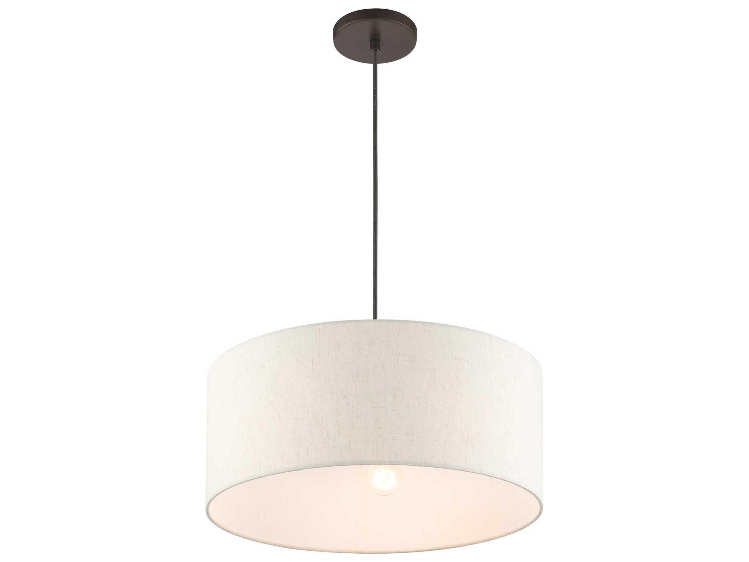 Livex Lighting Meadow 3-Light English Bronze Drum Pendant