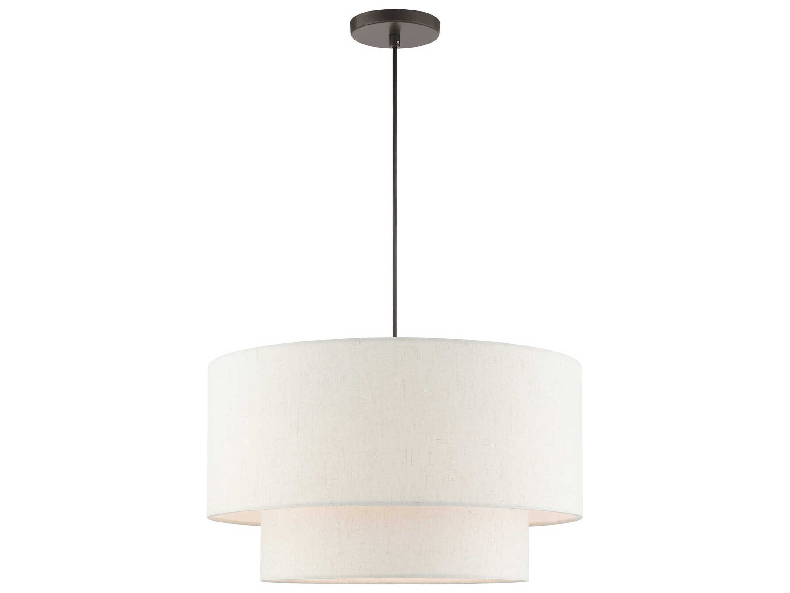 Livex Lighting Meadow 3-Light English Bronze Drum Pendant