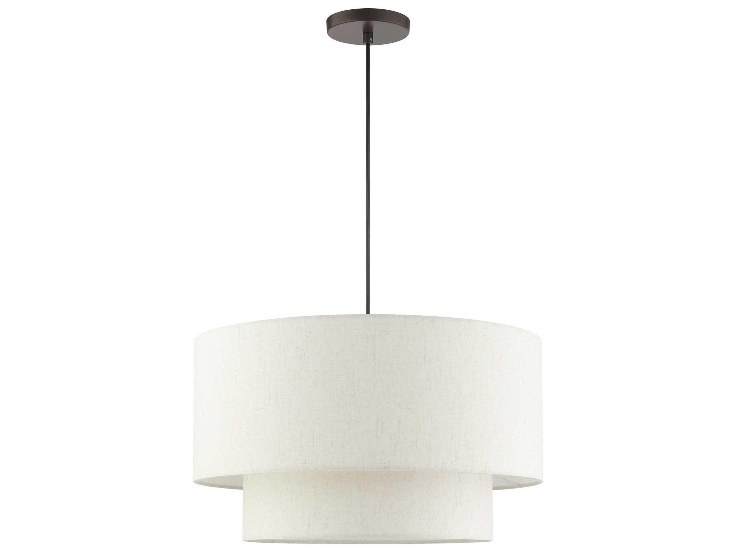 Livex Lighting Meadow 3-Light English Bronze Drum Pendant