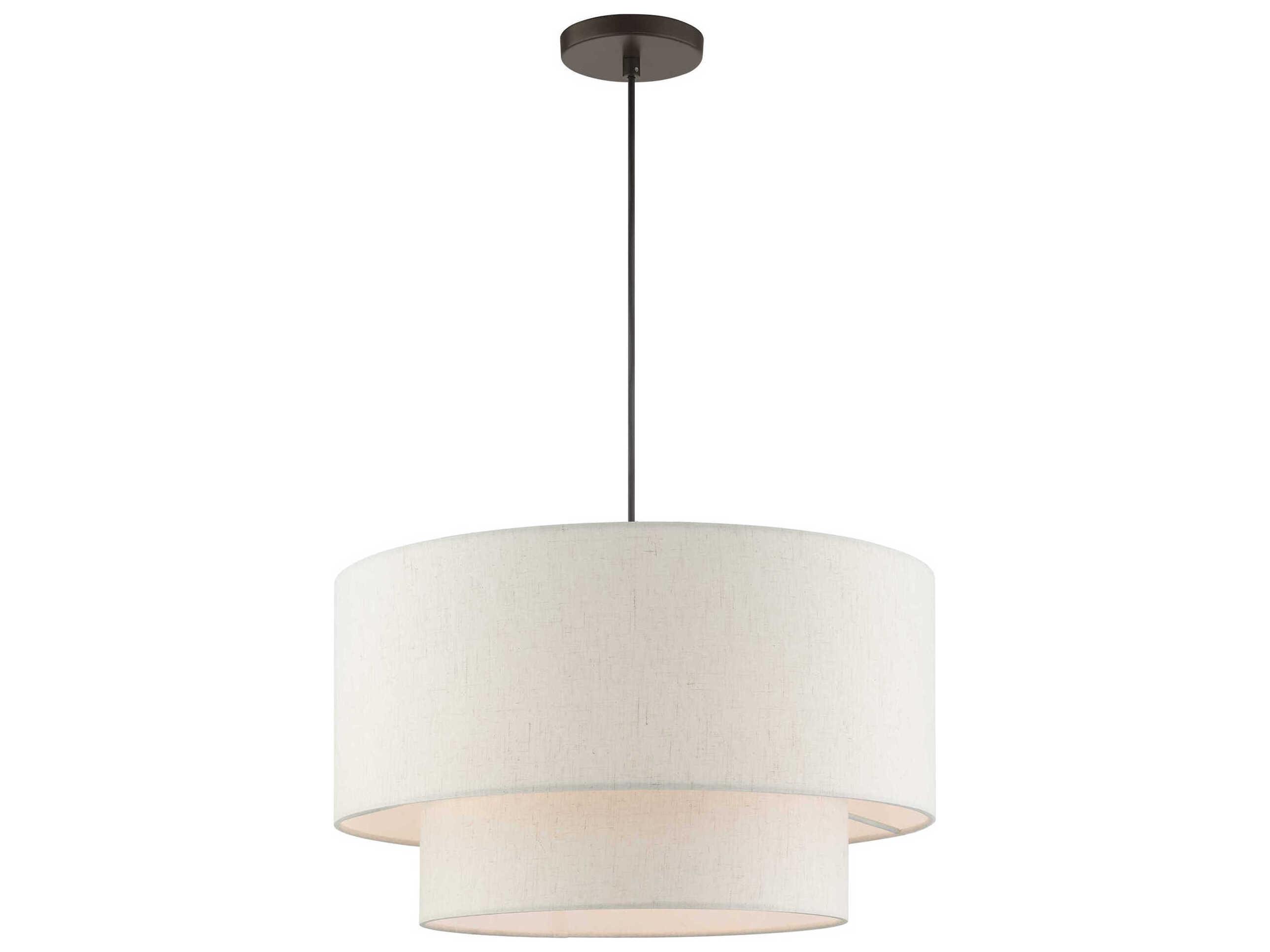 Livex Lighting Meadow 3-Light English Bronze Drum Pendant