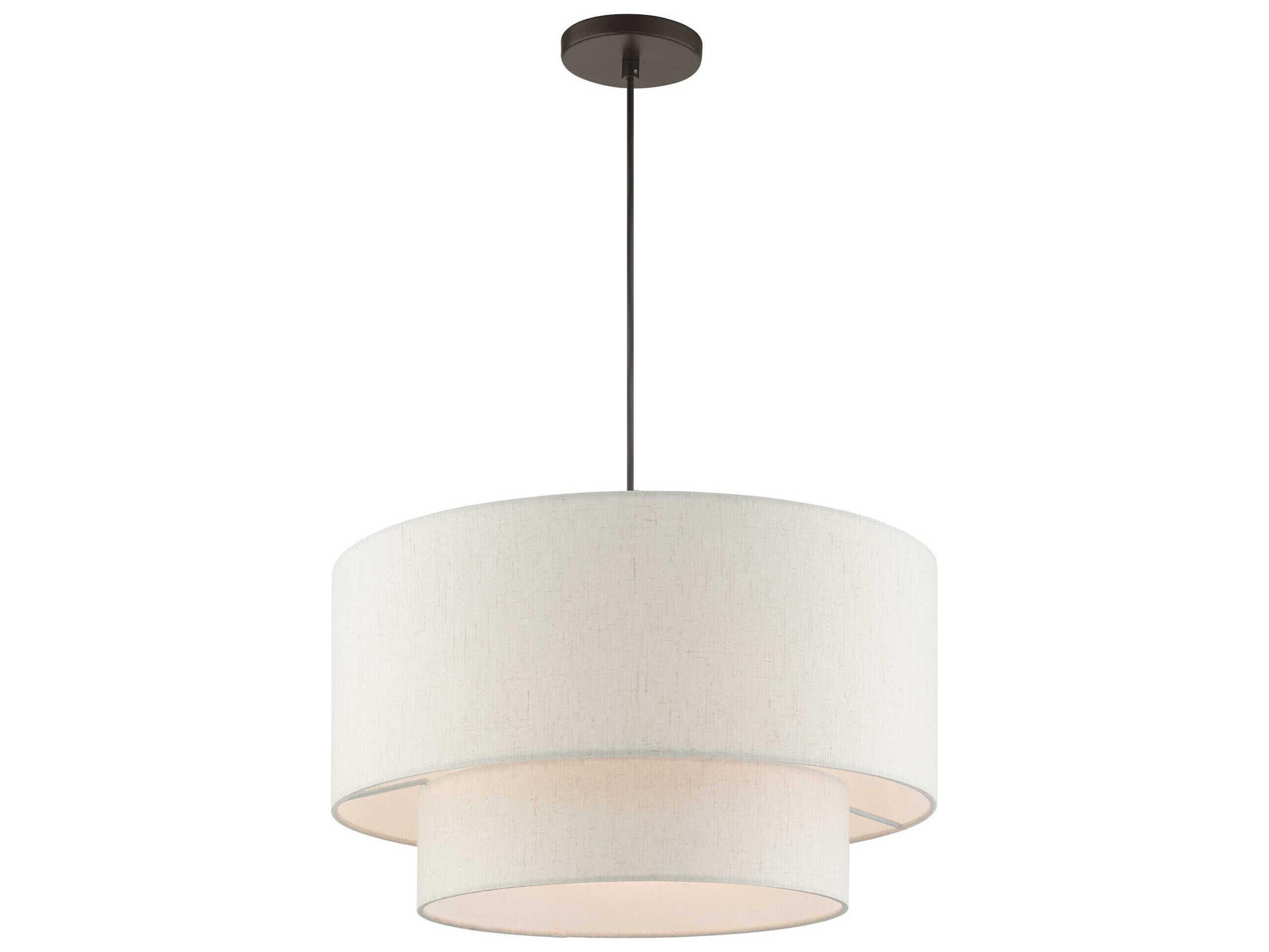 Livex Lighting Meadow 3-Light English Bronze Drum Pendant