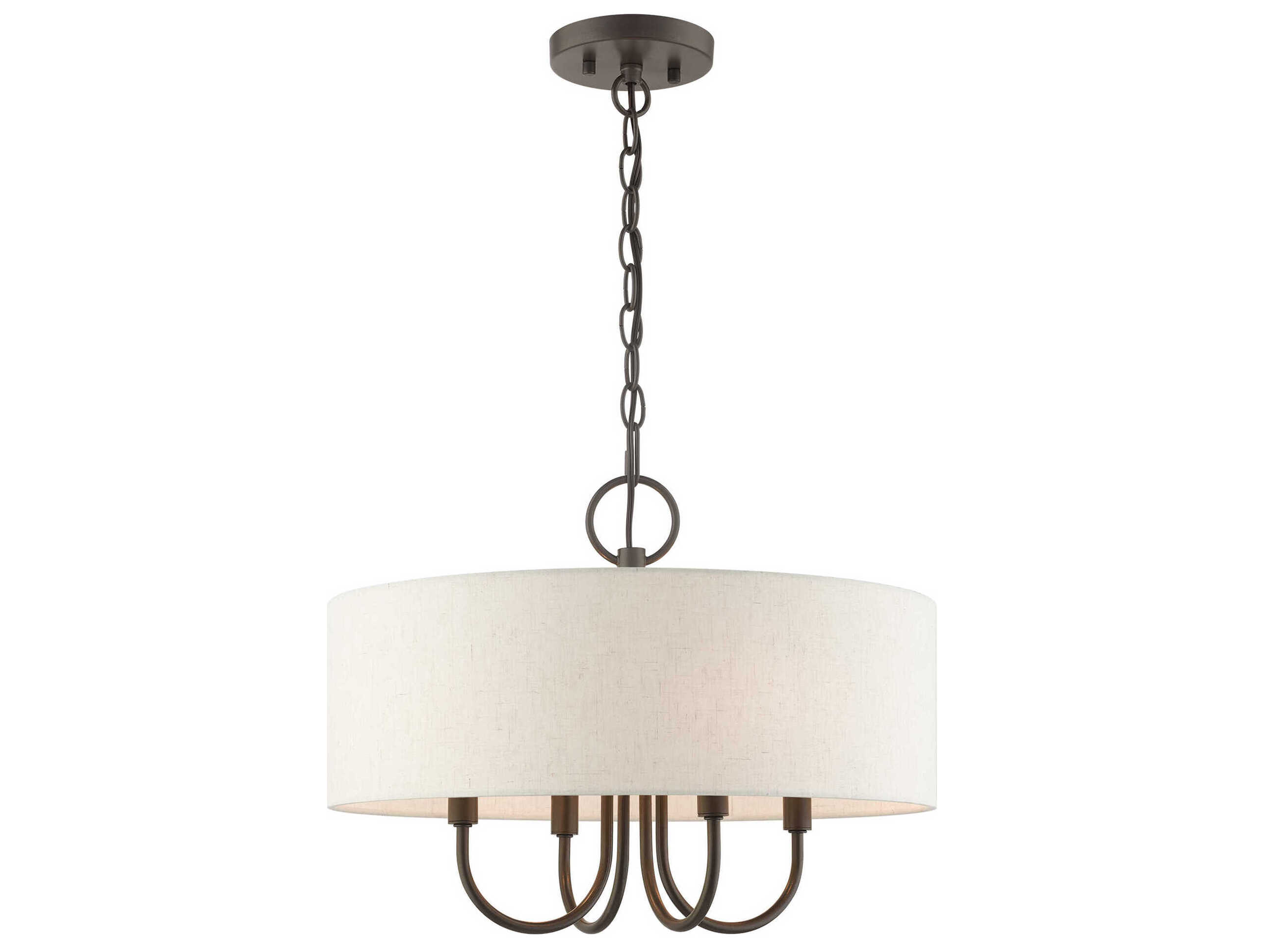 Livex Lighting Blossom 4-Light English Bronze Drum Chandelier