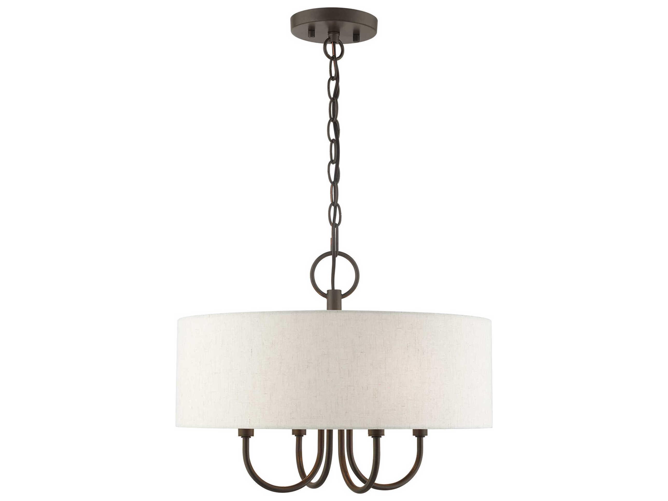 Livex Lighting Blossom 4-Light English Bronze Drum Chandelier