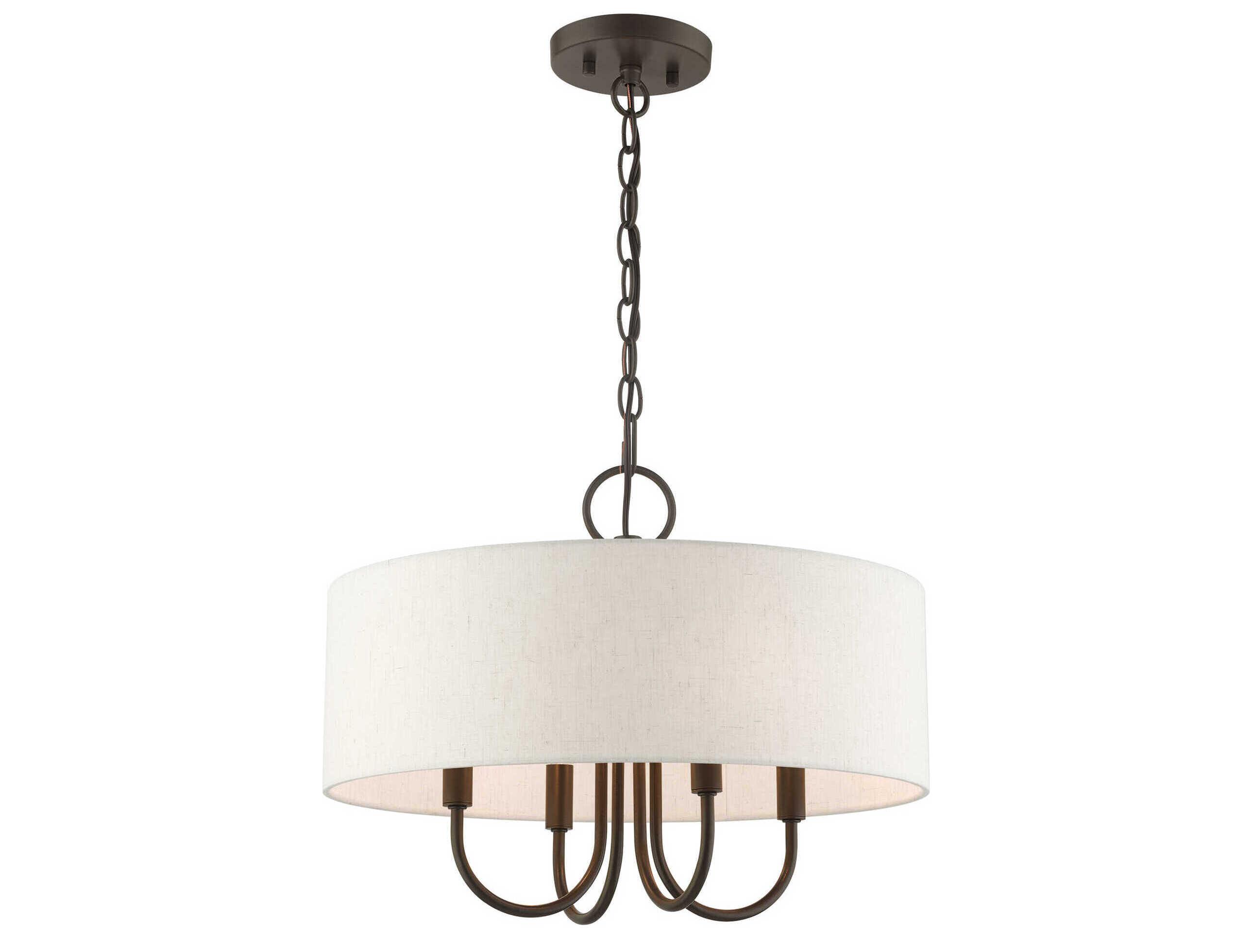 Livex Lighting Blossom 4-Light English Bronze Drum Chandelier