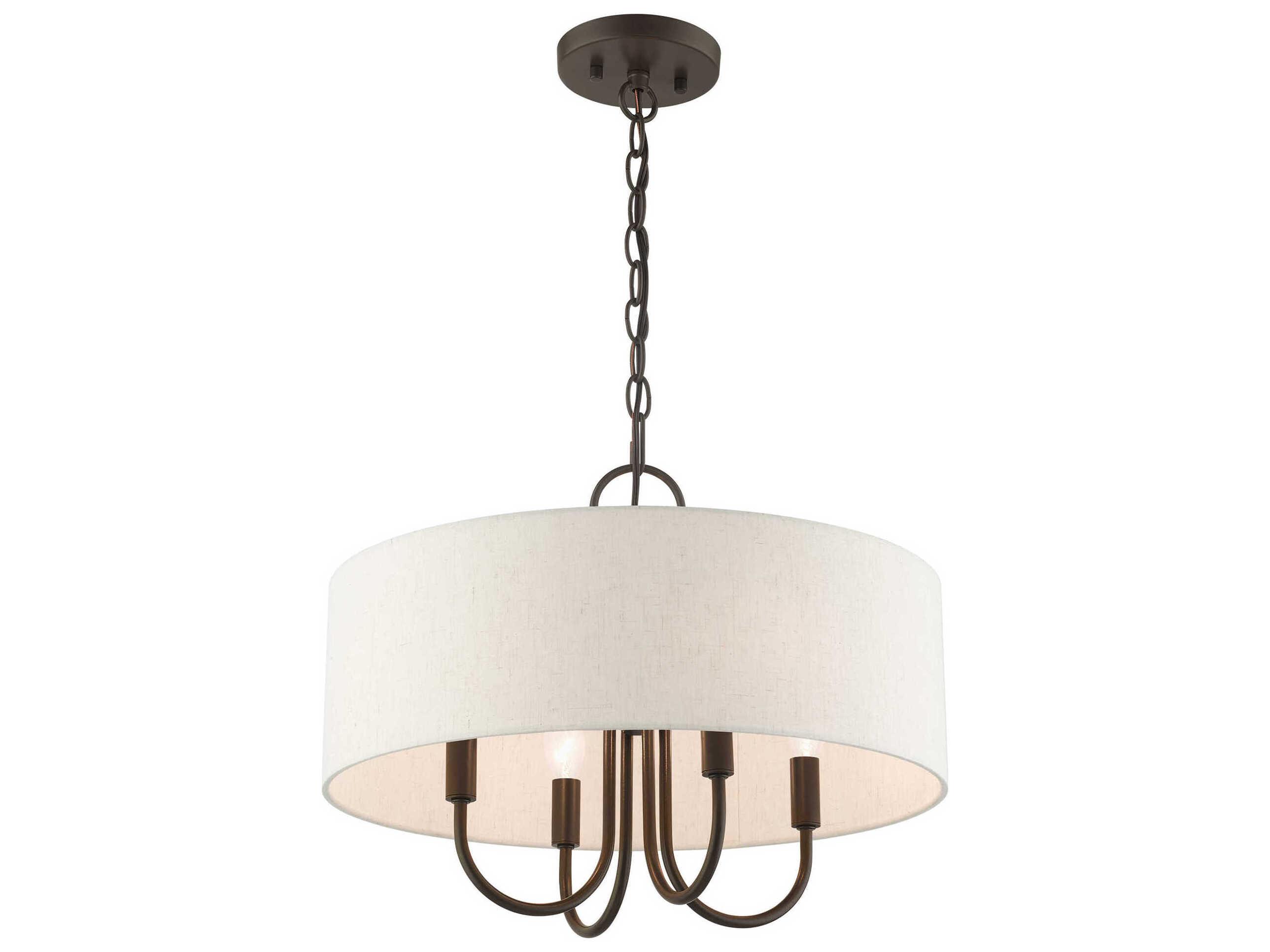 Livex Lighting Blossom 4-Light English Bronze Drum Chandelier