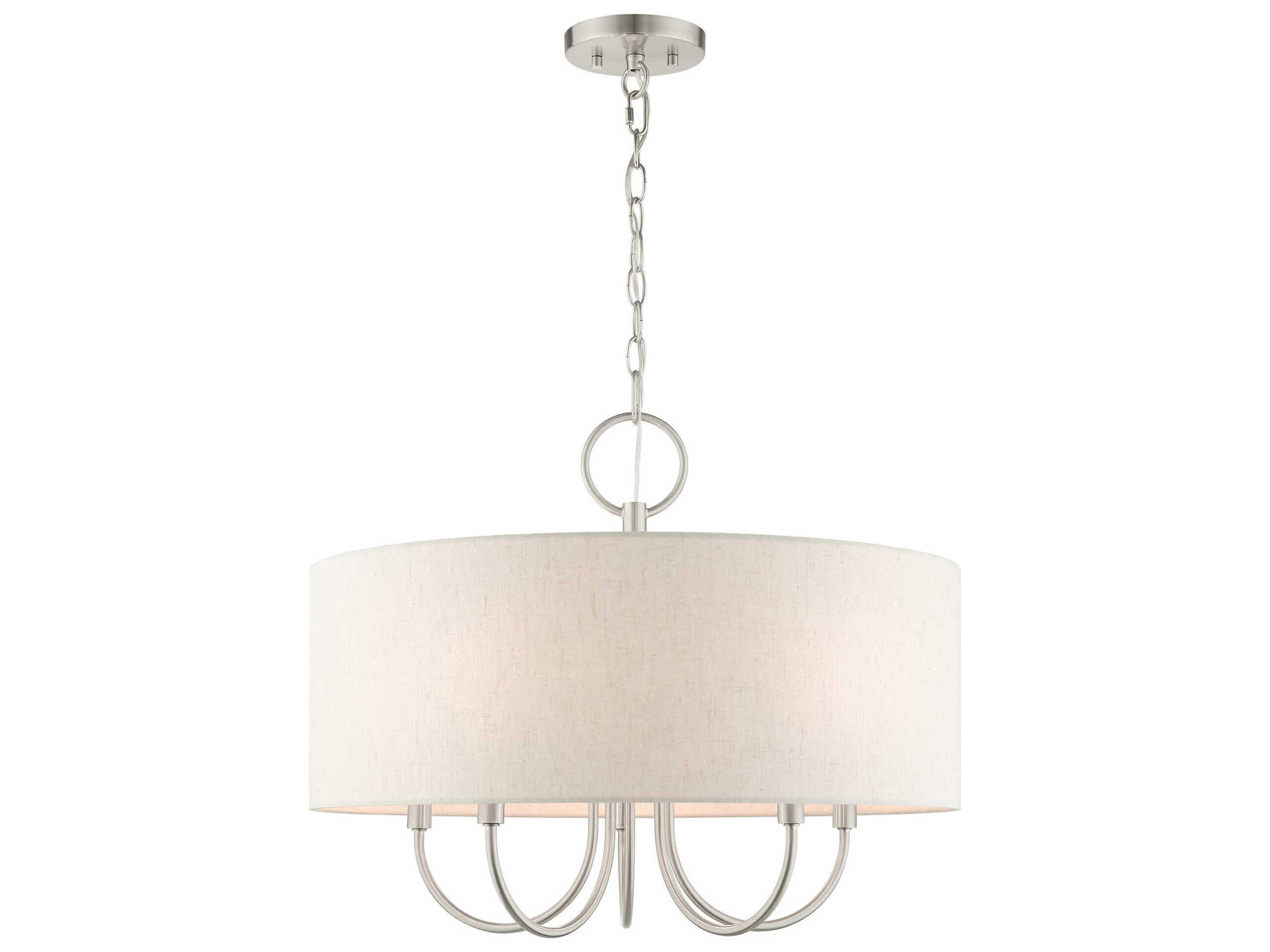 Livex Lighting Blossom 5-Light Brushed Nickel Drum Chandelier